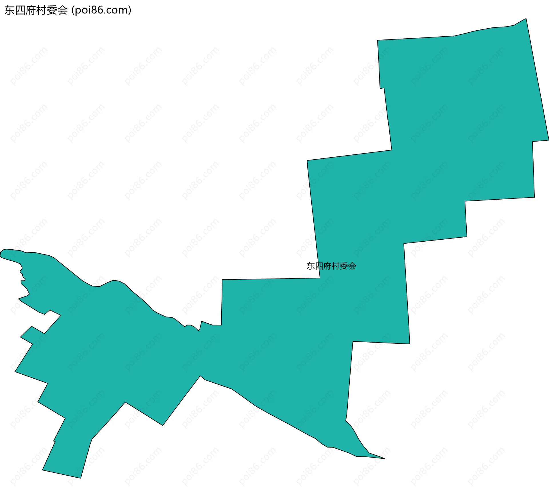 东四府村委会边界地图