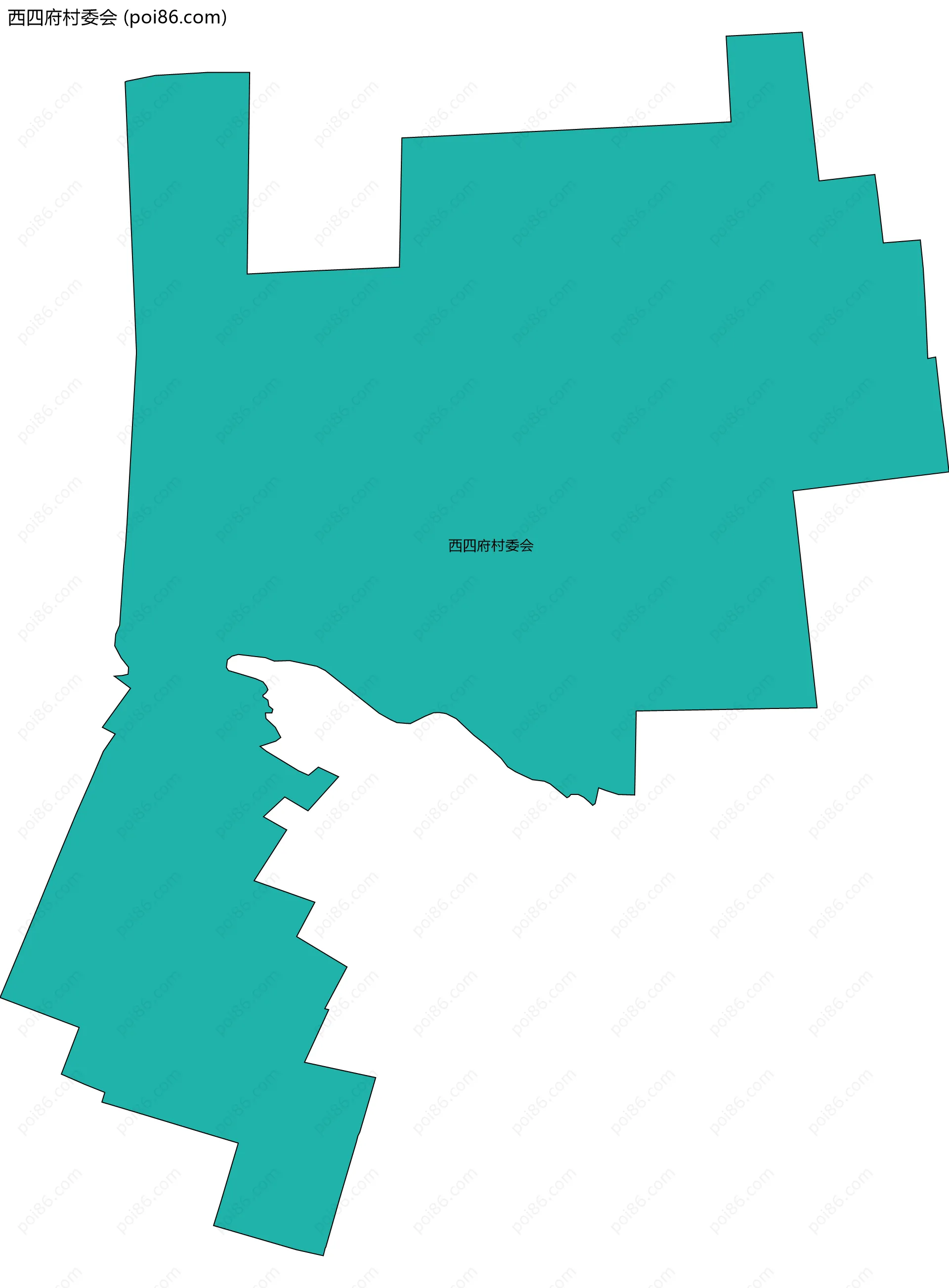 西四府村委会边界地图