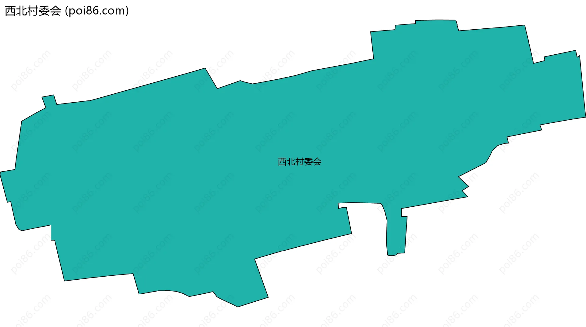 西北村委会边界地图