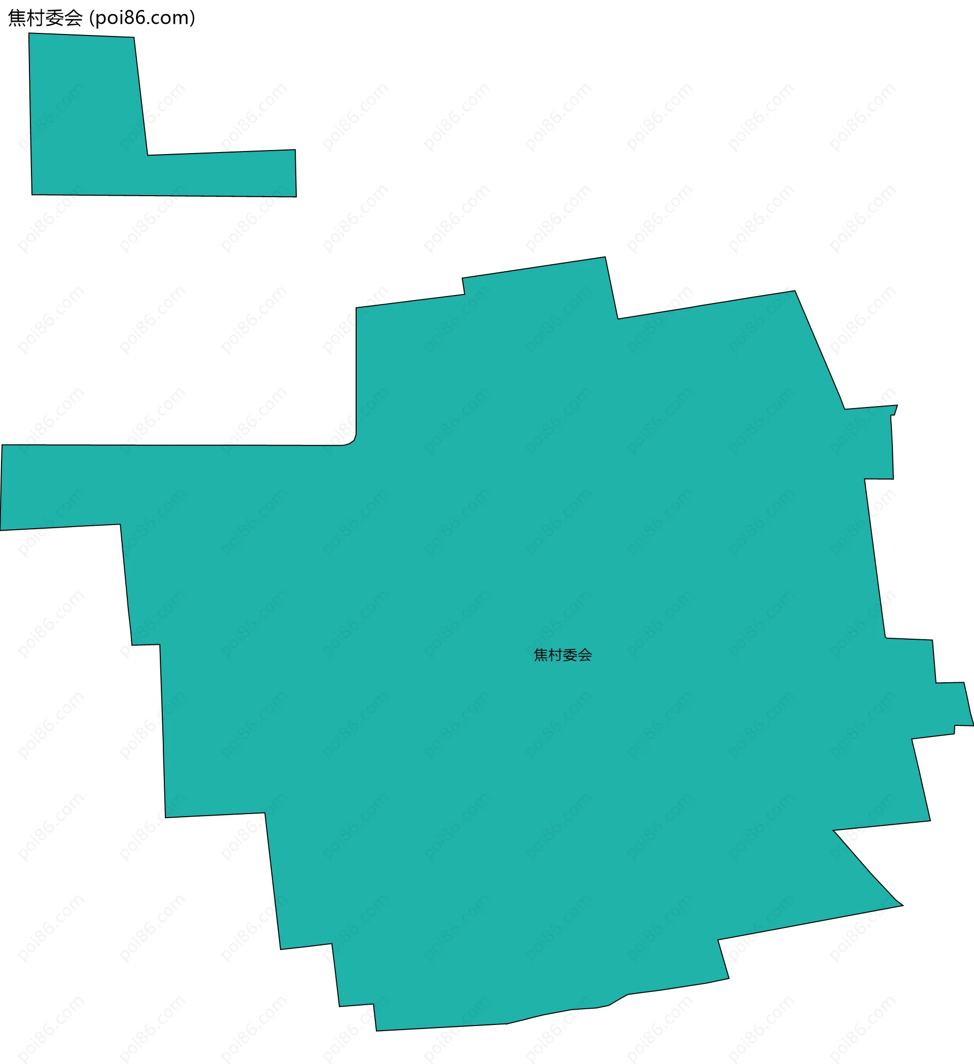 焦村委会边界地图