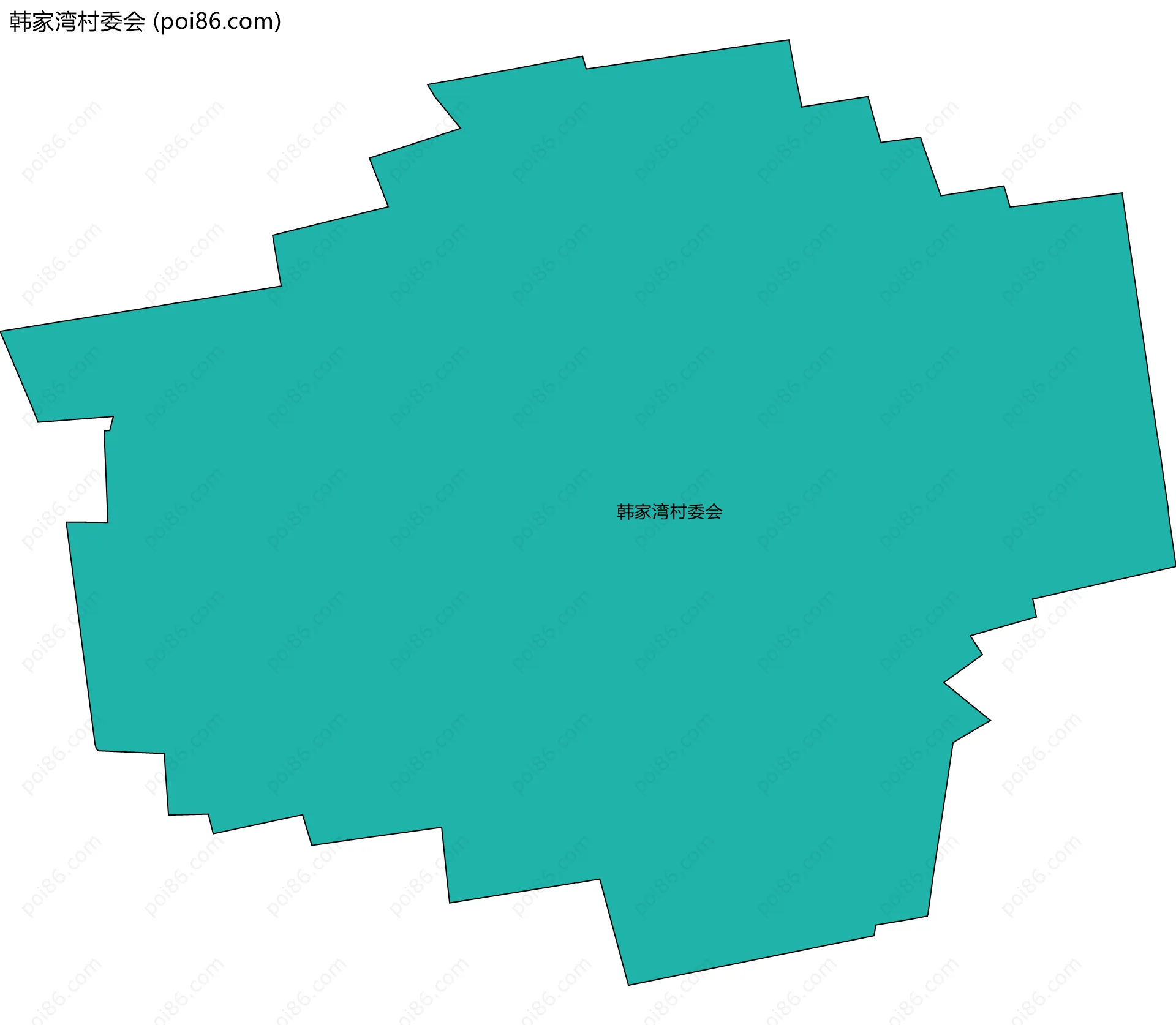 韩家湾村委会边界地图