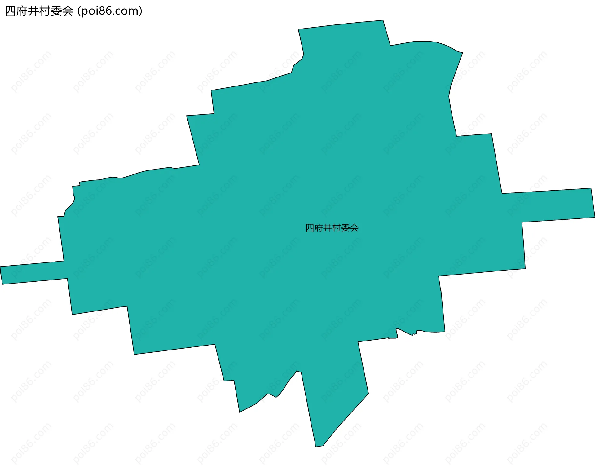 四府井村委会边界地图