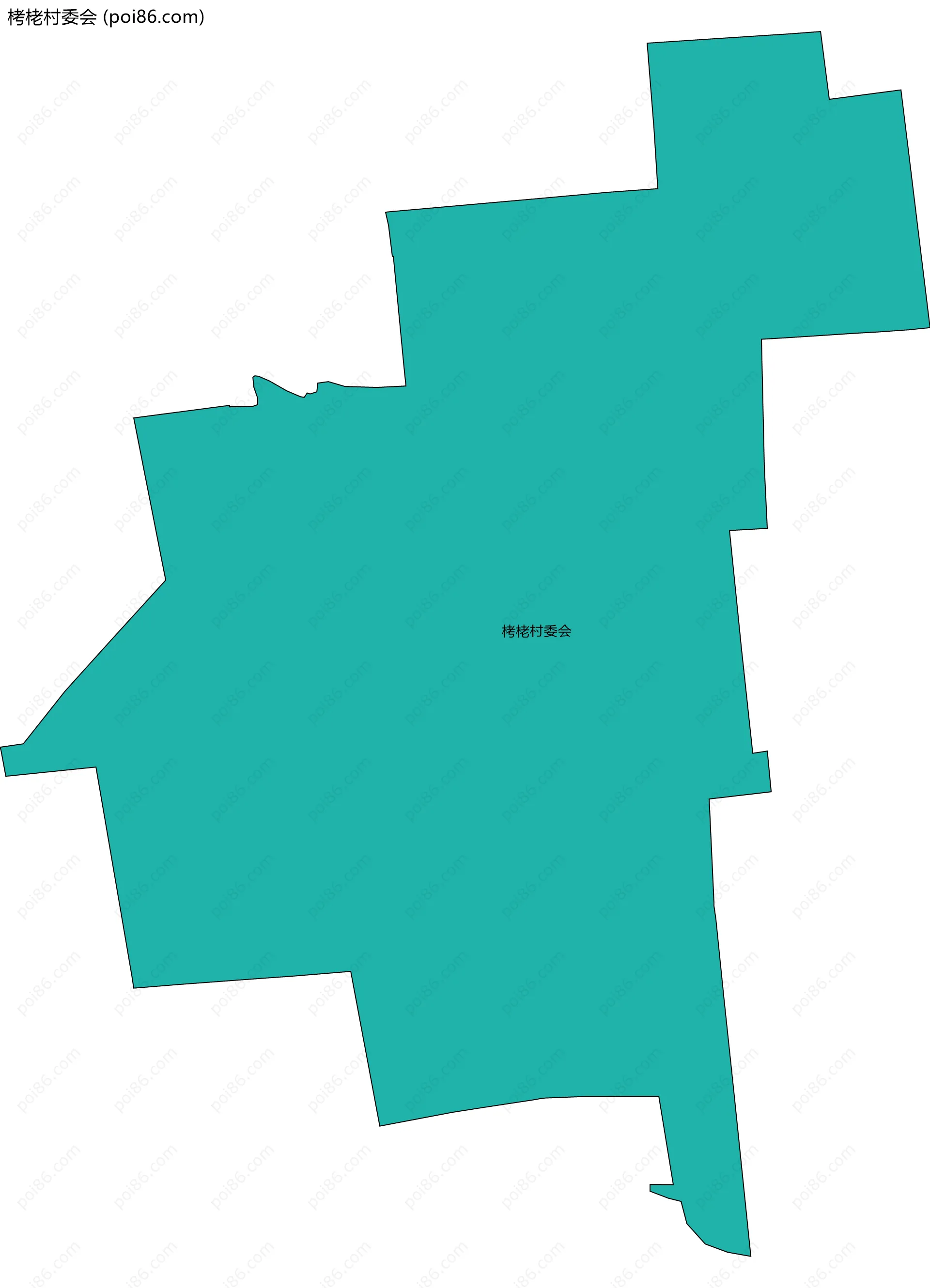 栲栳村委会边界地图