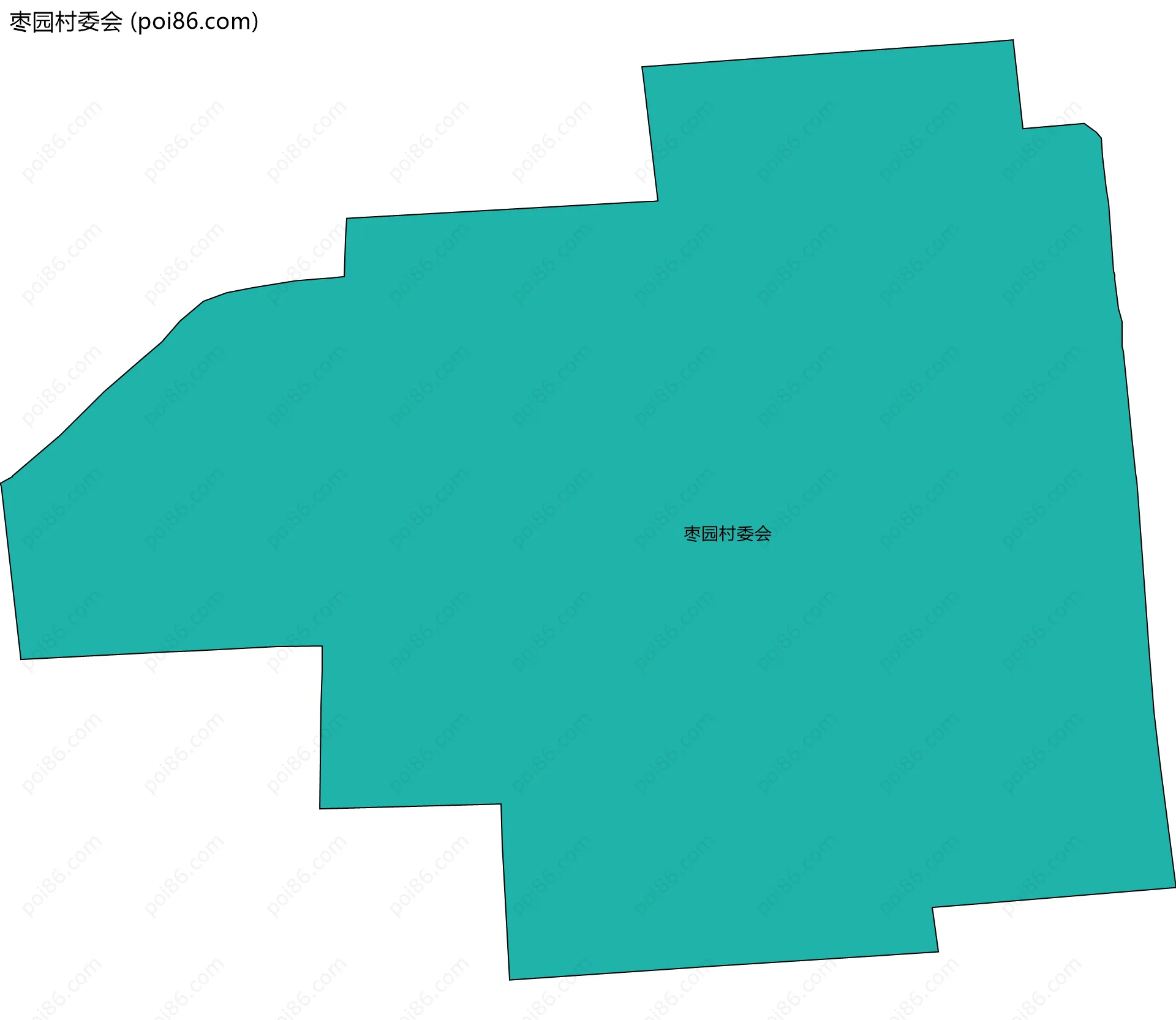 枣园村委会边界地图