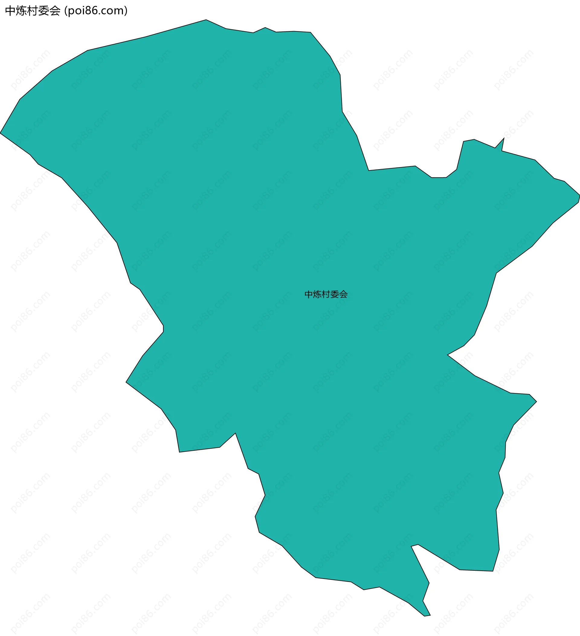 中炼村委会边界地图