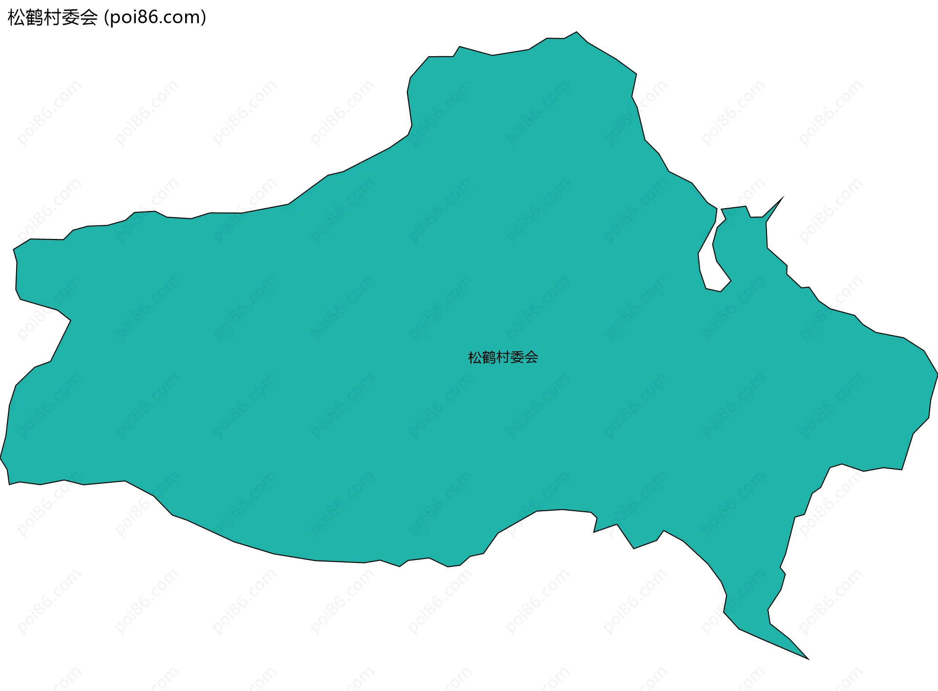 松鹤村委会边界地图