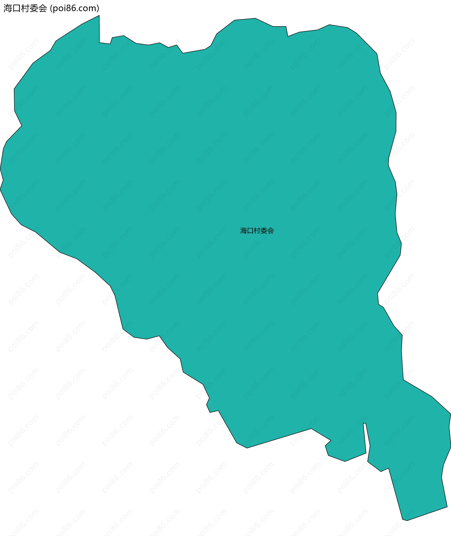 海口村委会边界地图