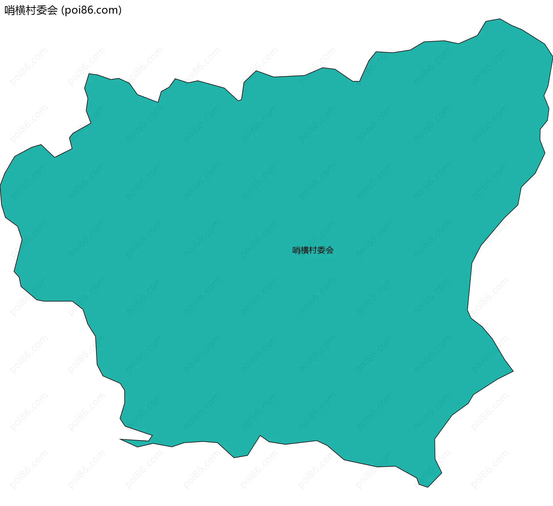 哨横村委会边界地图