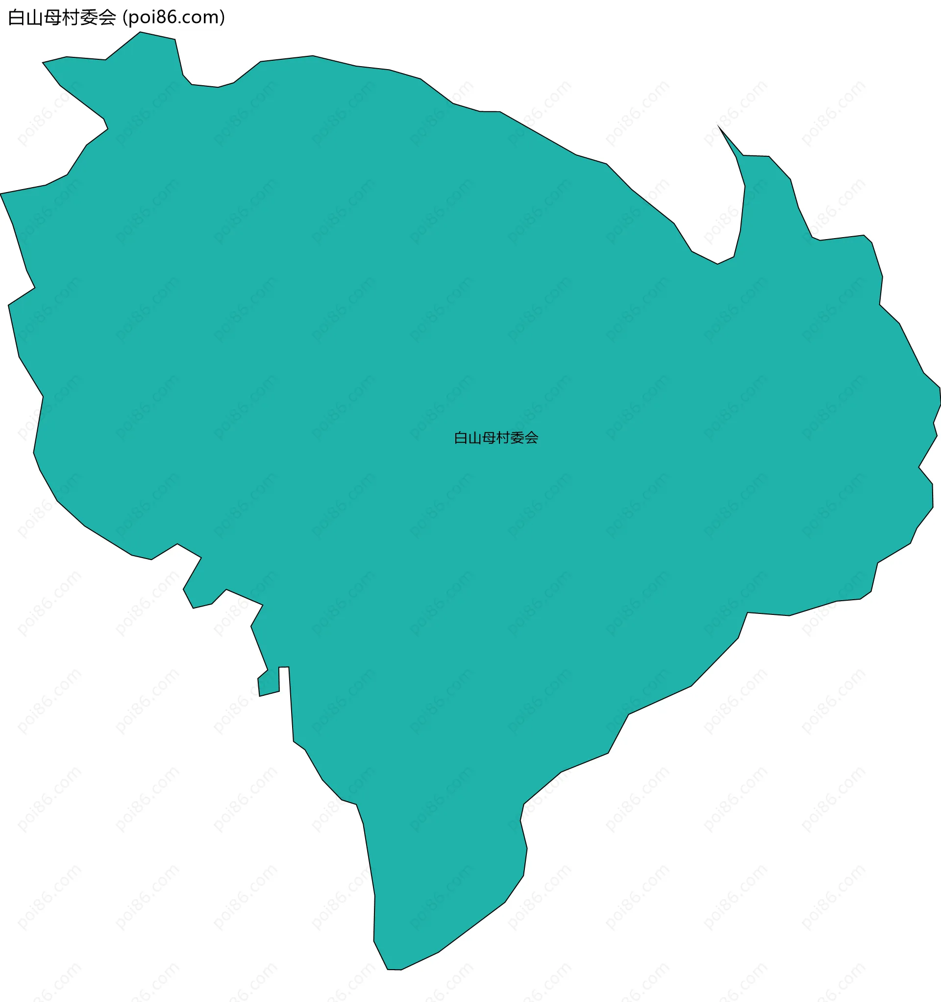 白山母村委会边界地图