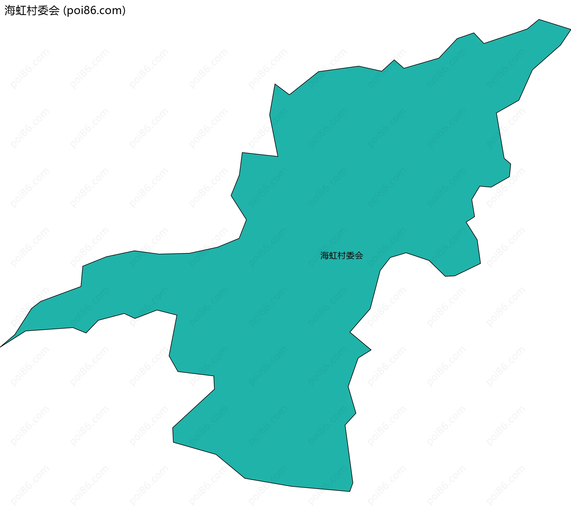 海虹村委会边界地图