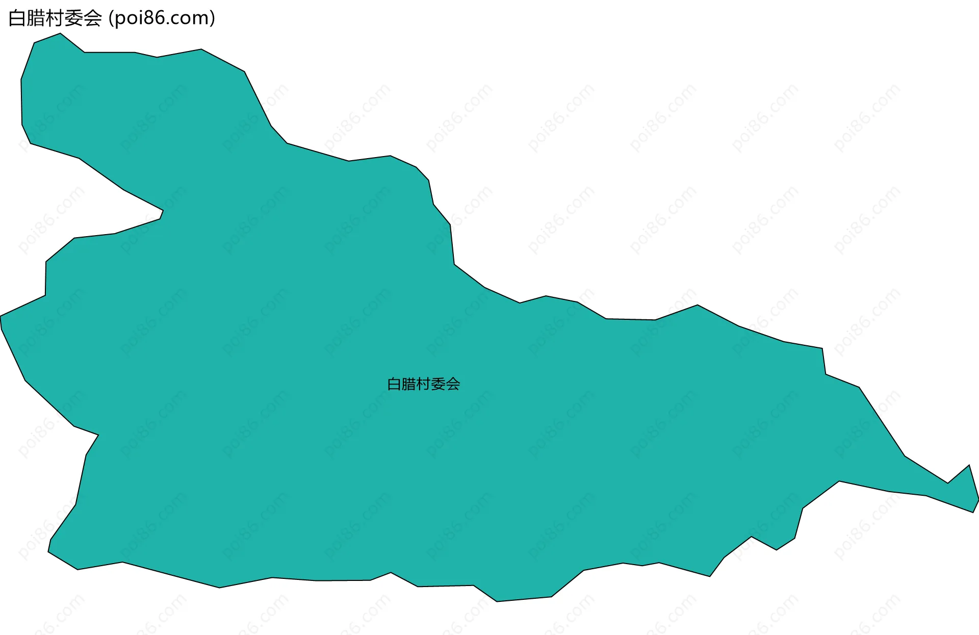 白腊村委会边界地图
