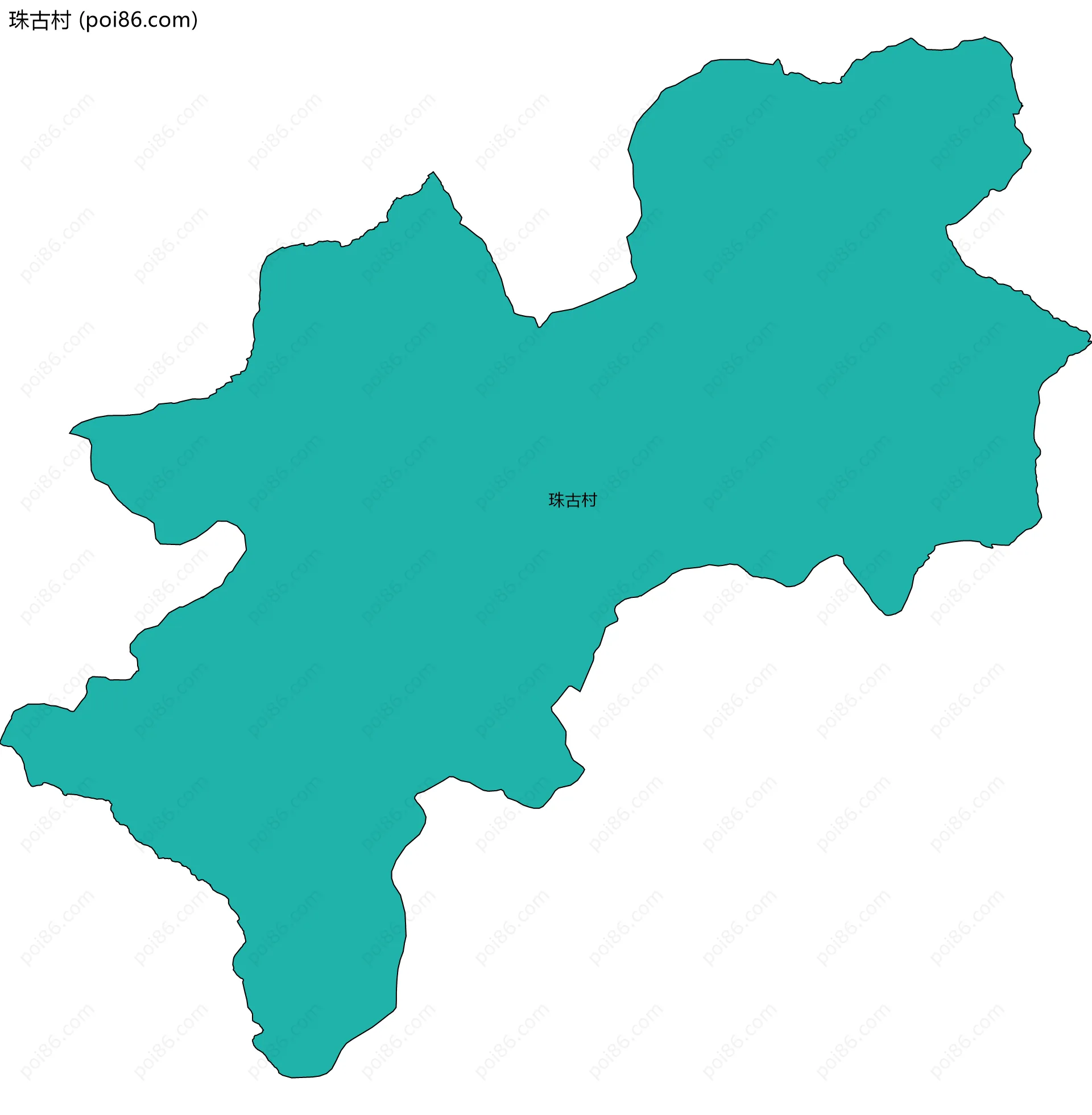 珠古村边界地图