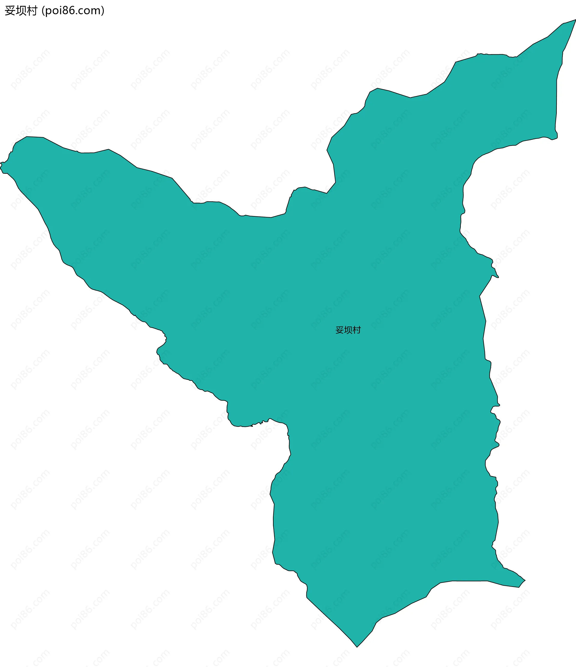 妥坝村边界地图