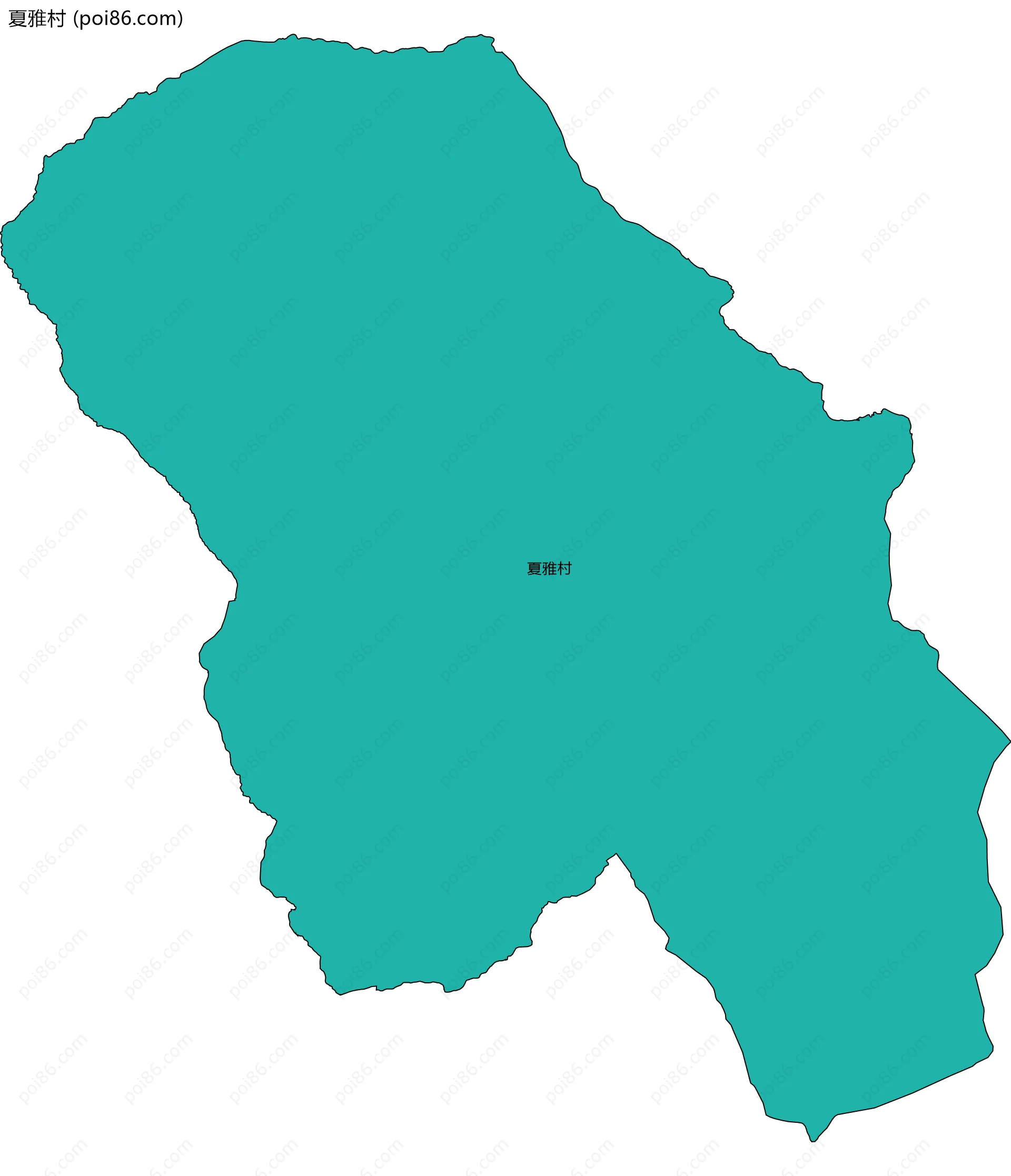 夏雅村边界地图