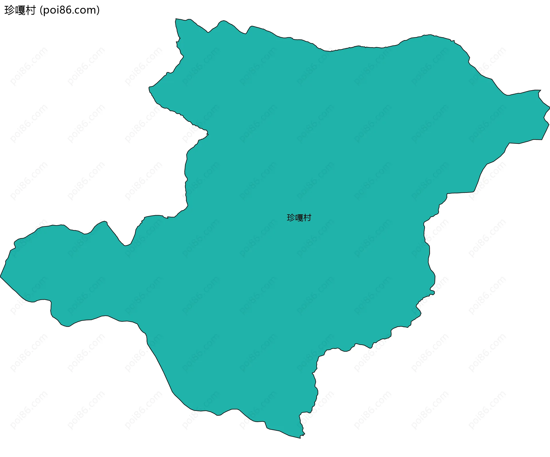 珍嘎村边界地图