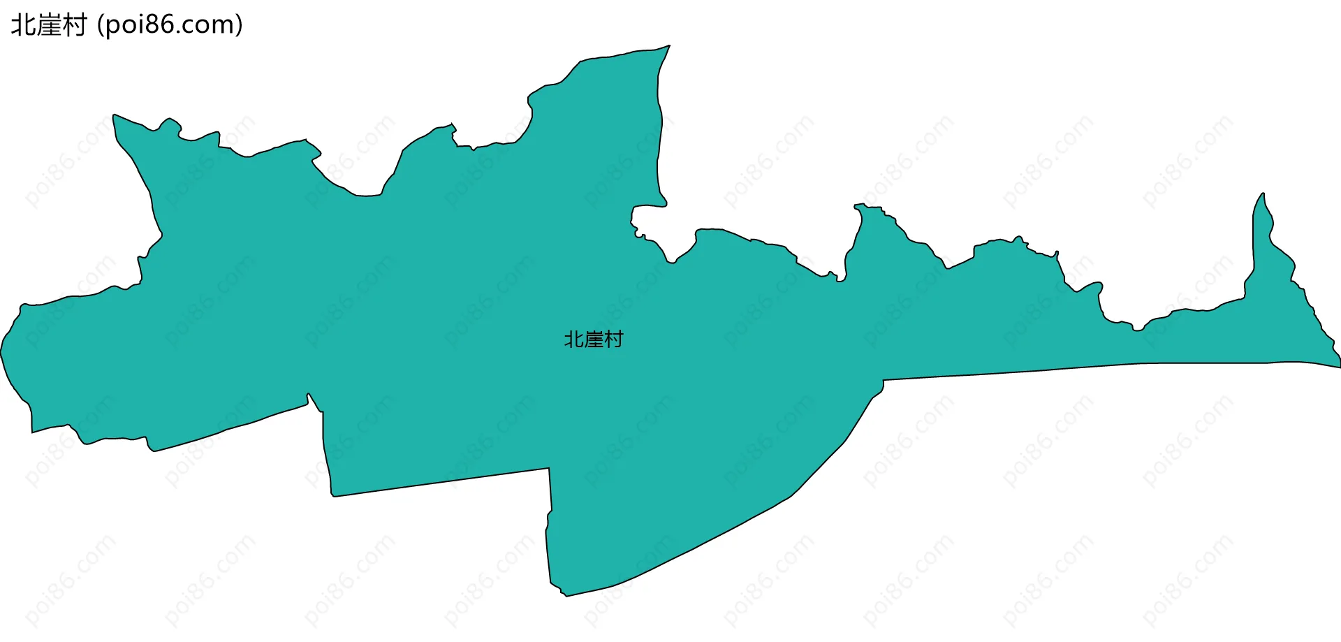 北崖村边界地图