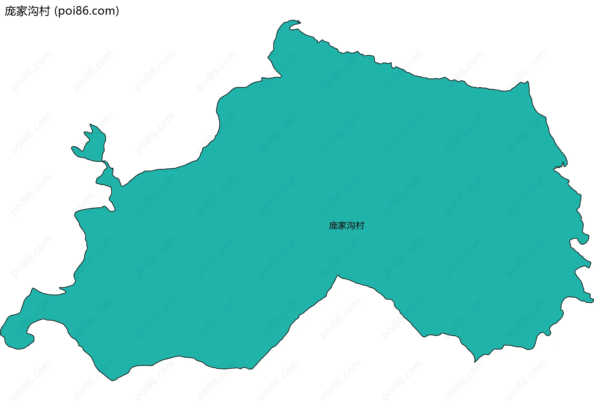 庞家沟村边界地图