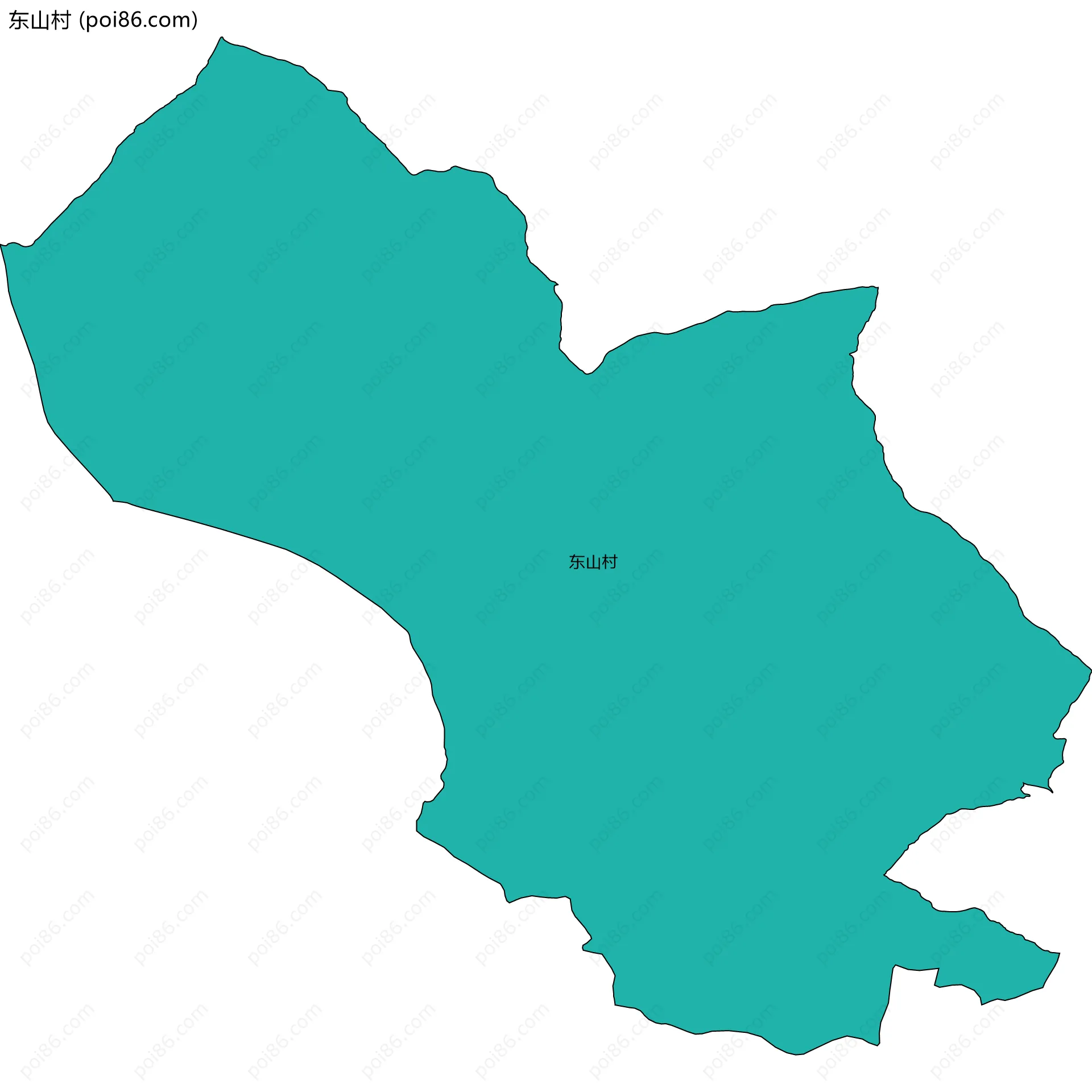 东山村边界地图