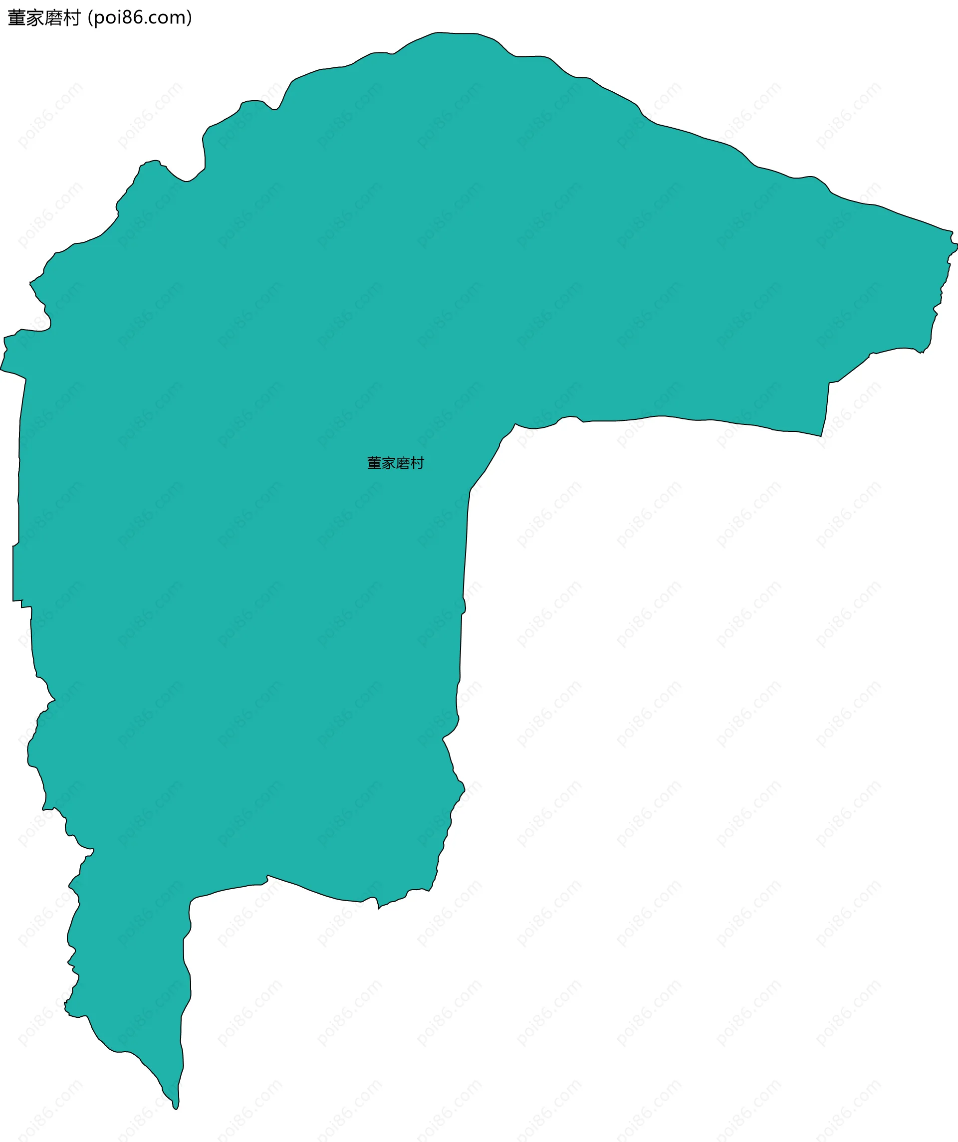 董家磨村边界地图