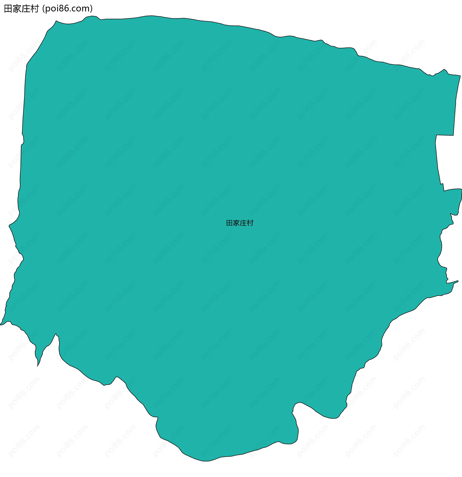 田家庄村边界地图
