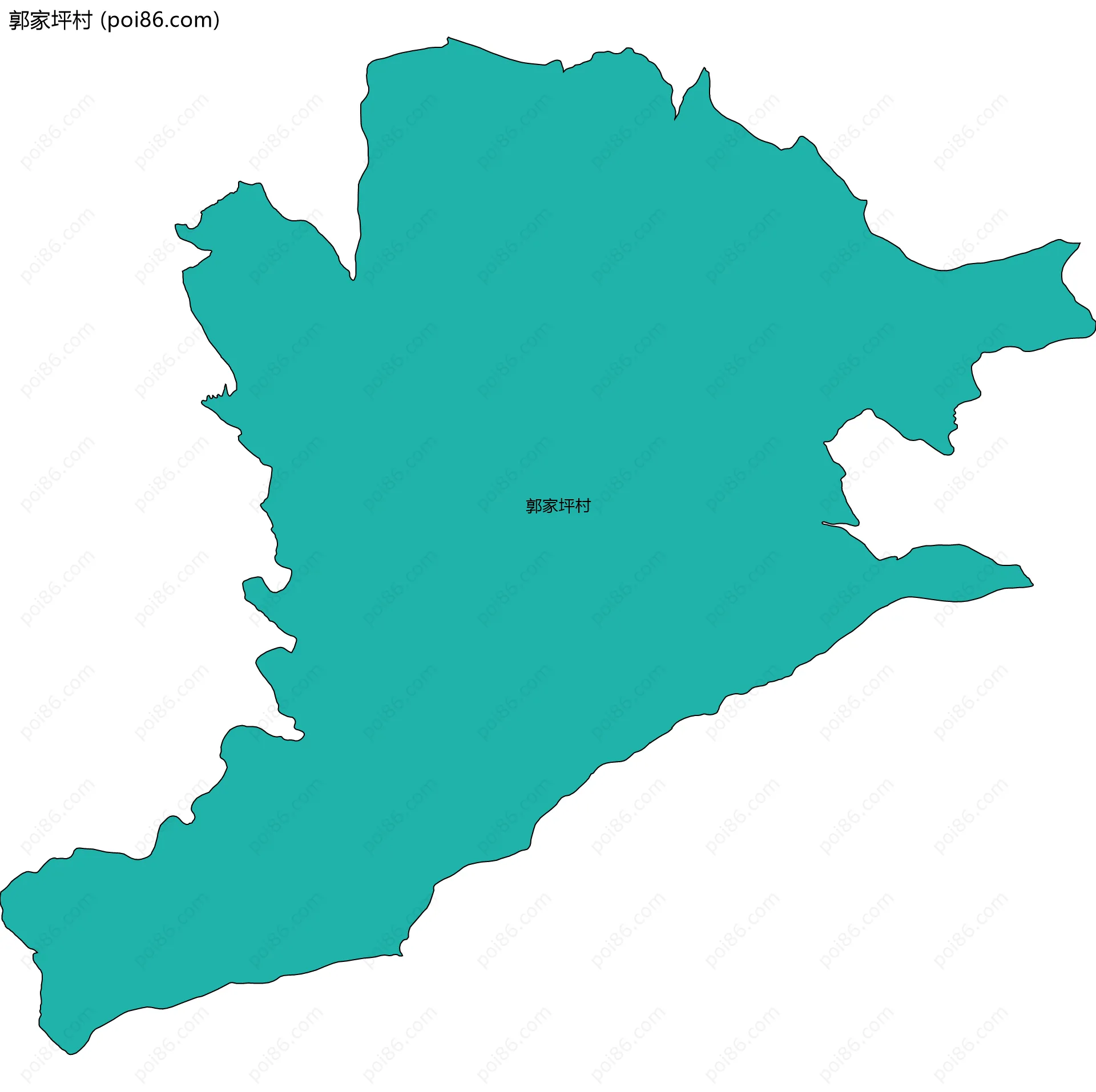 郭家坪村边界地图