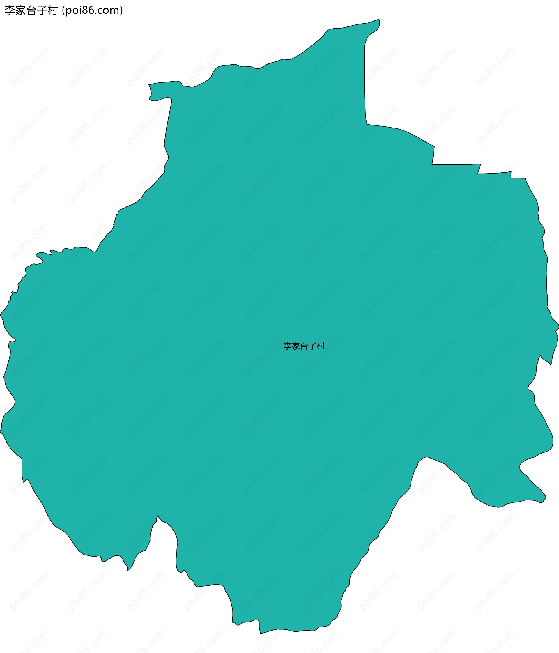李家台子村边界地图