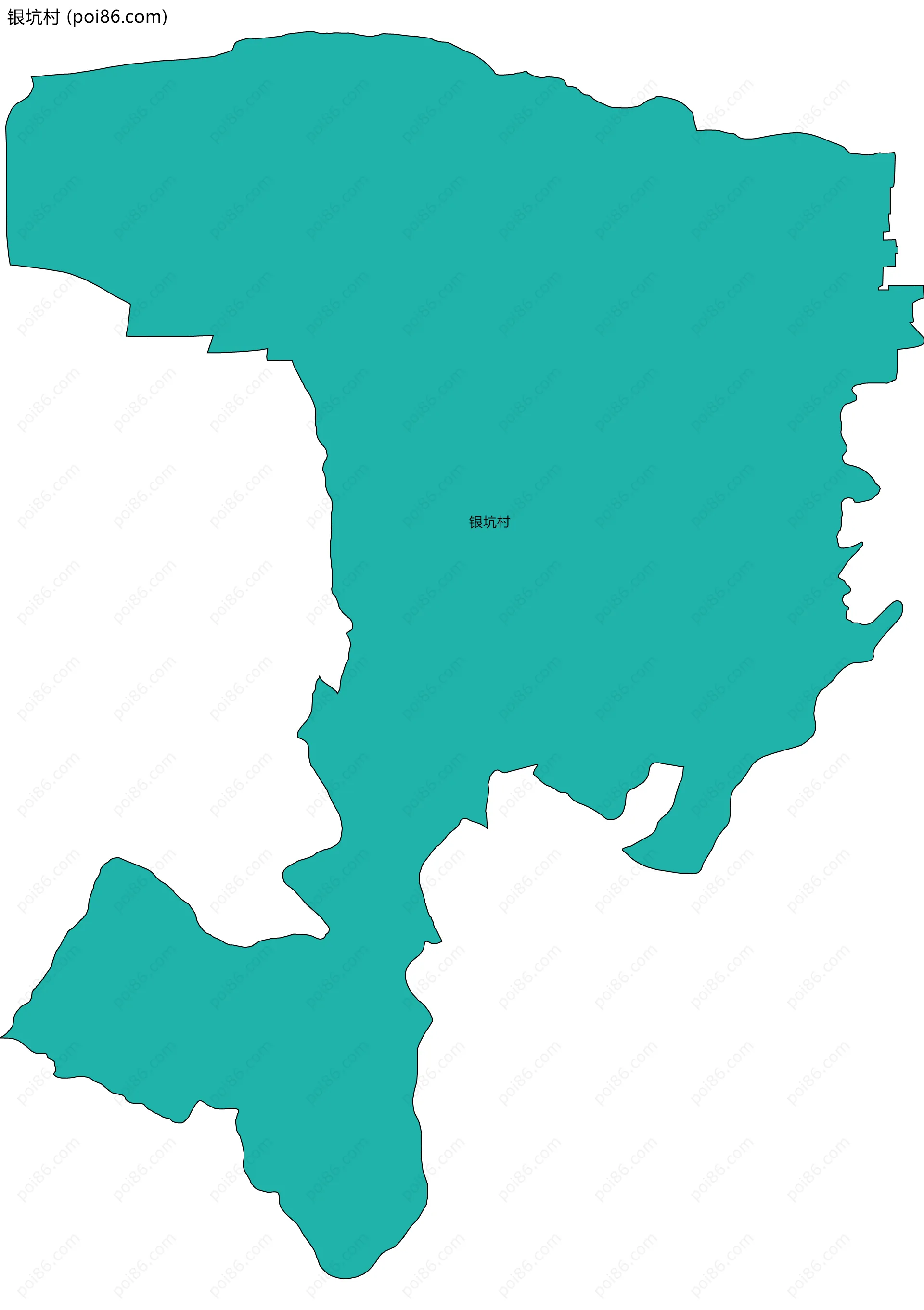 银坑村边界地图