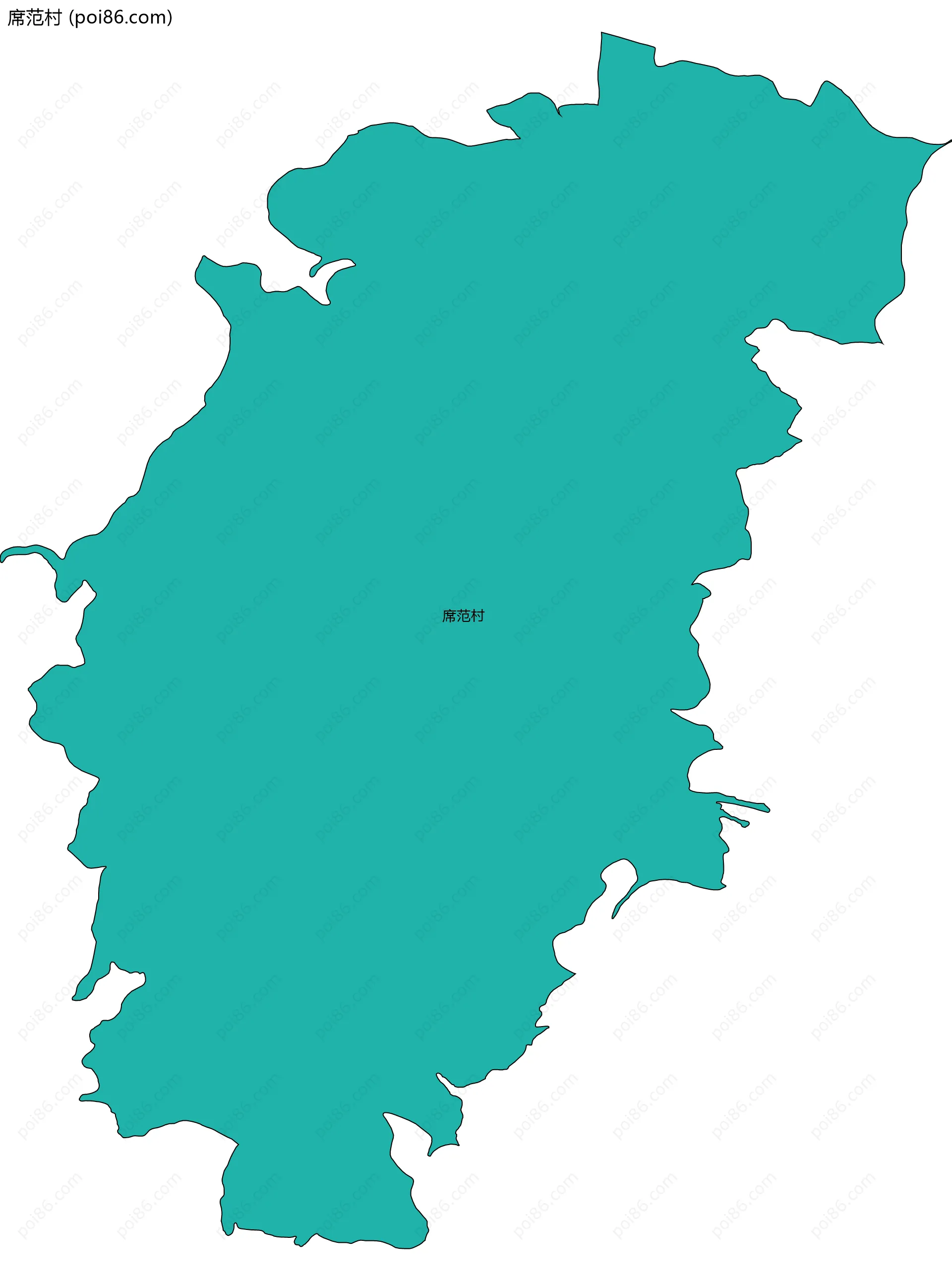 席范村边界地图
