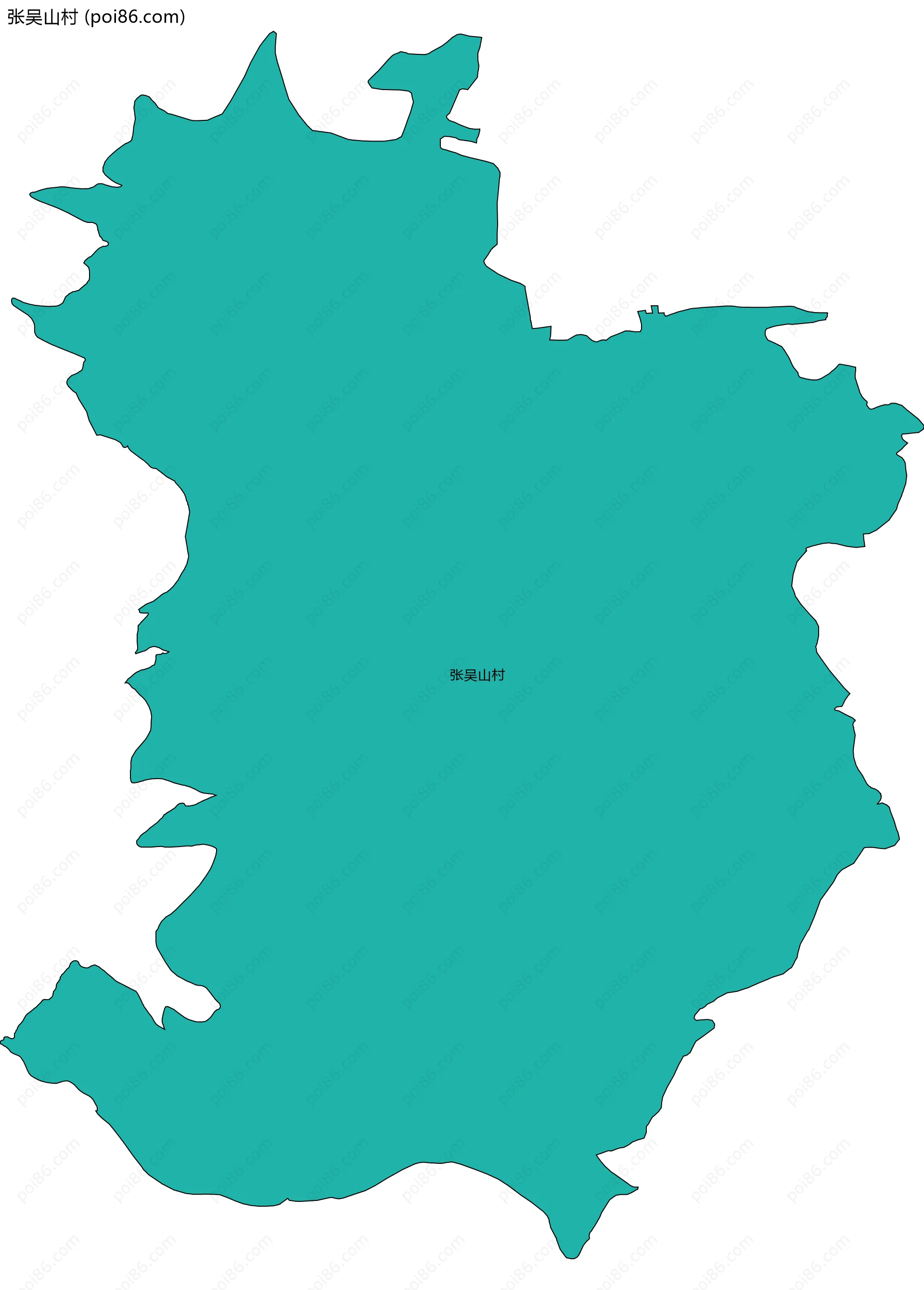 张吴山村边界地图