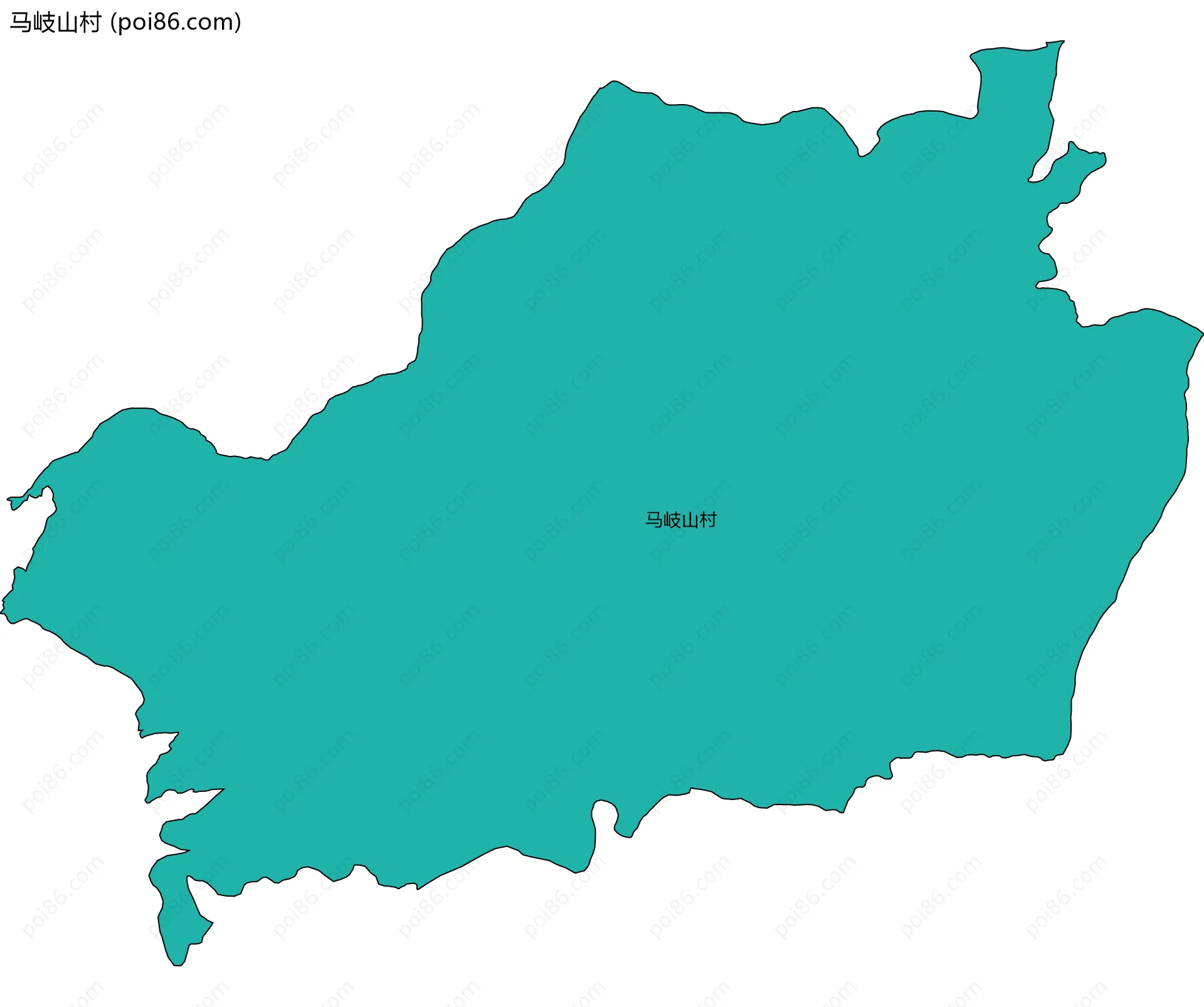 马岐山村边界地图