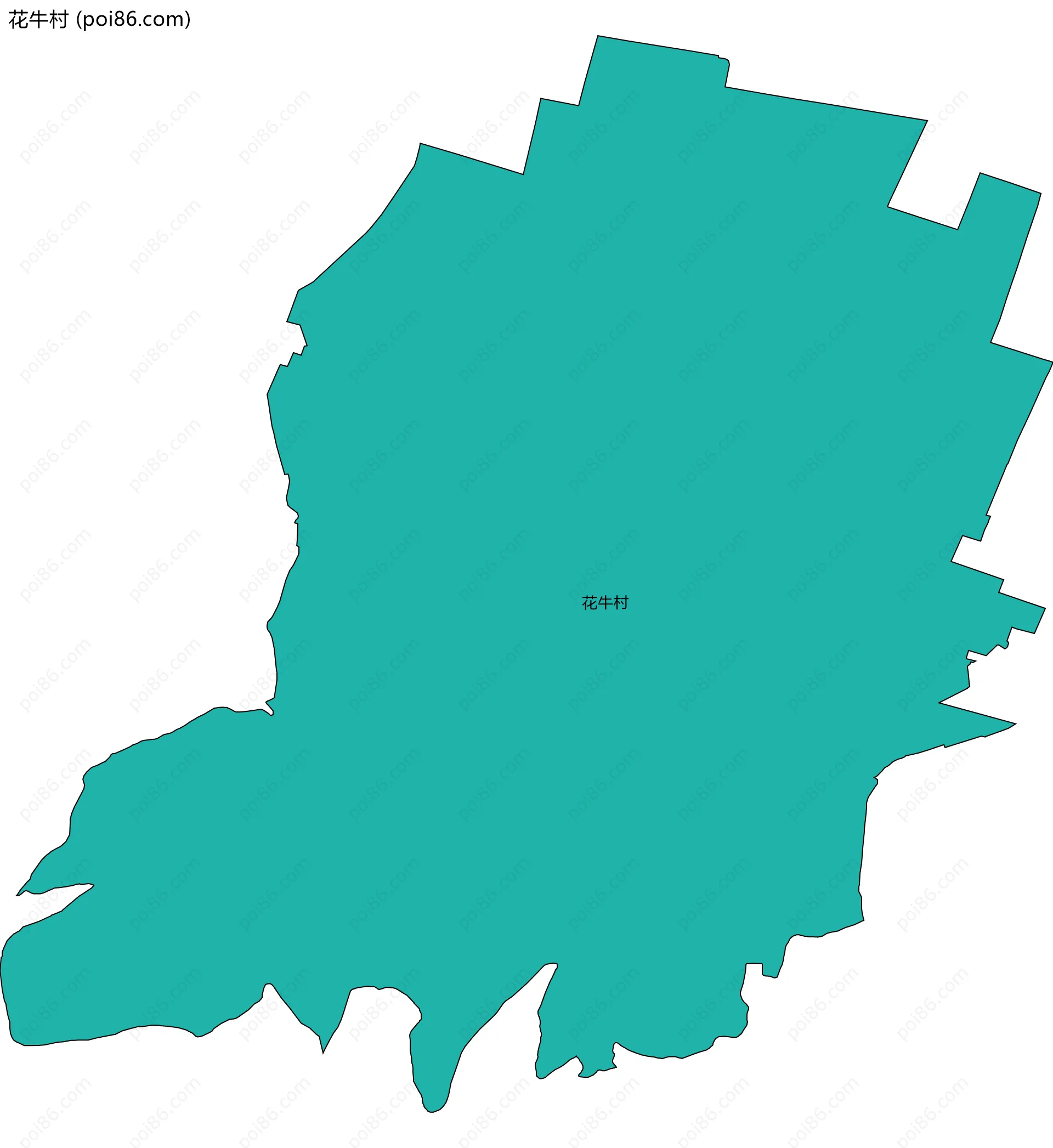 花牛村边界地图