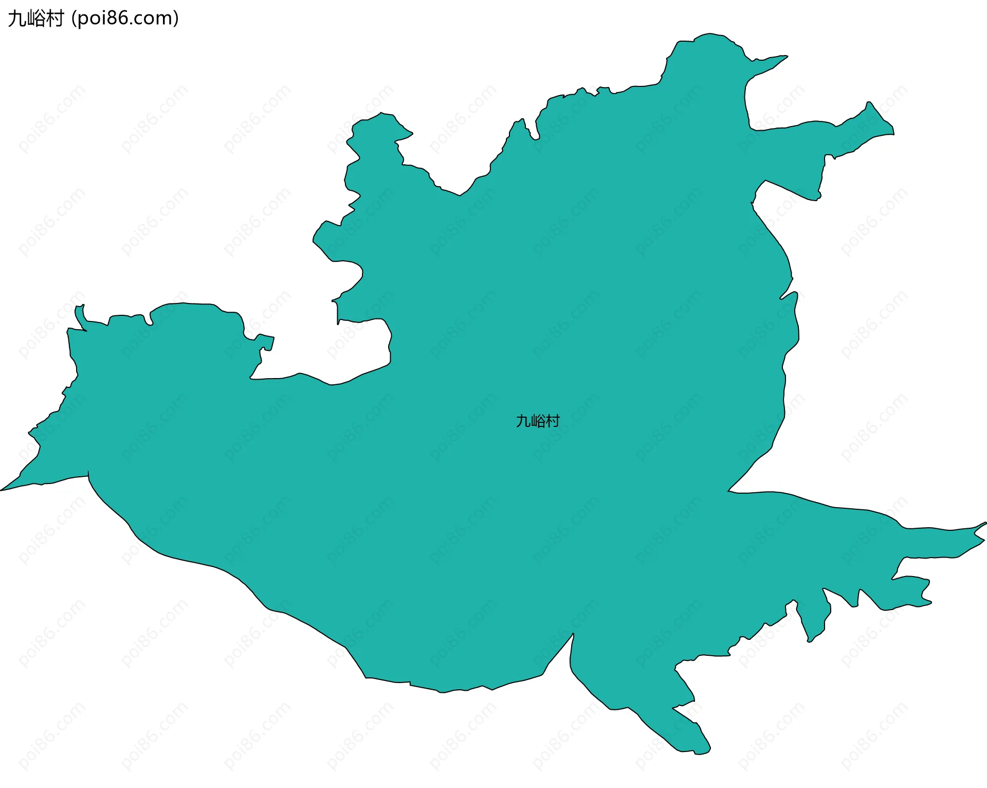 九峪村边界地图