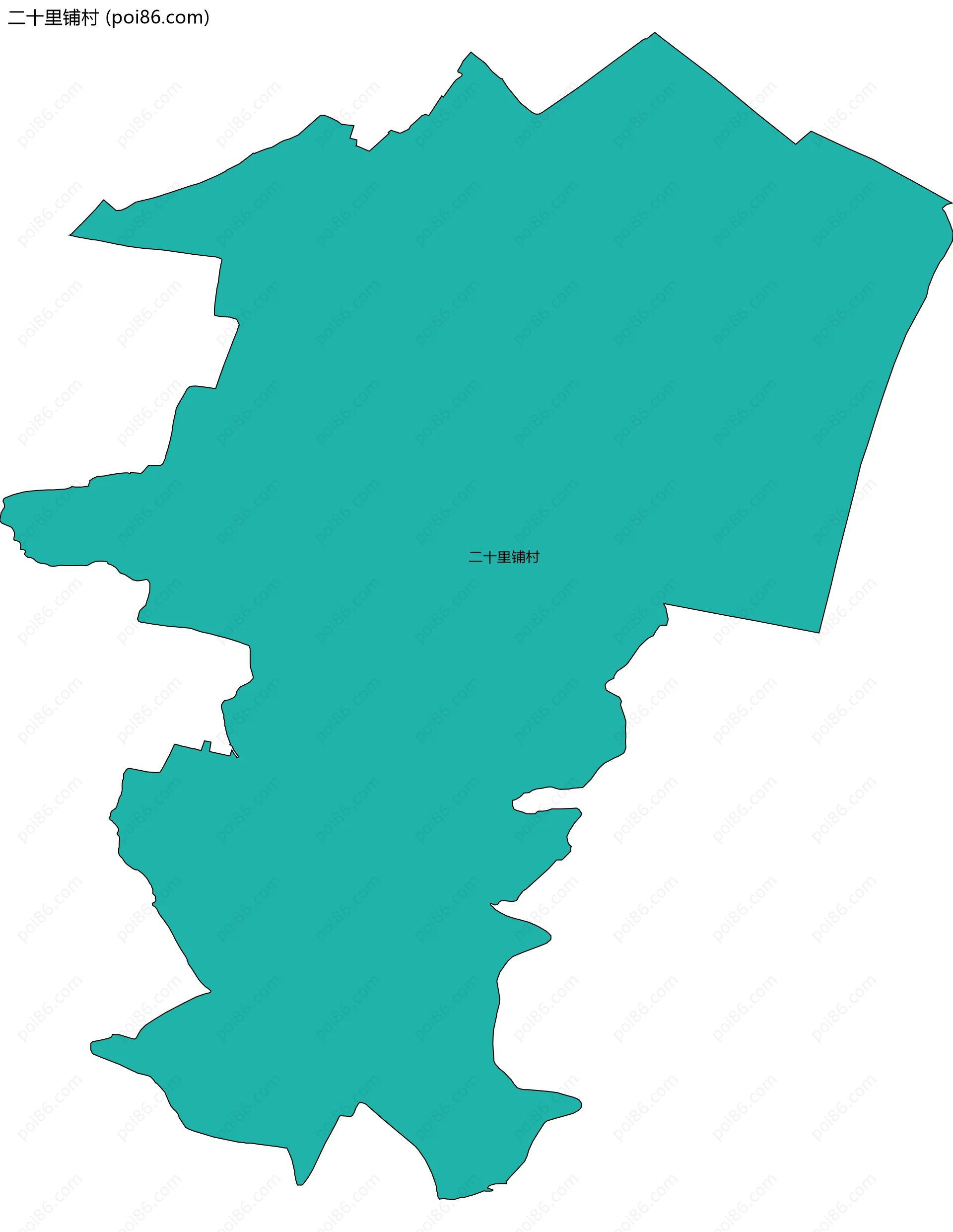 二十里铺村边界地图