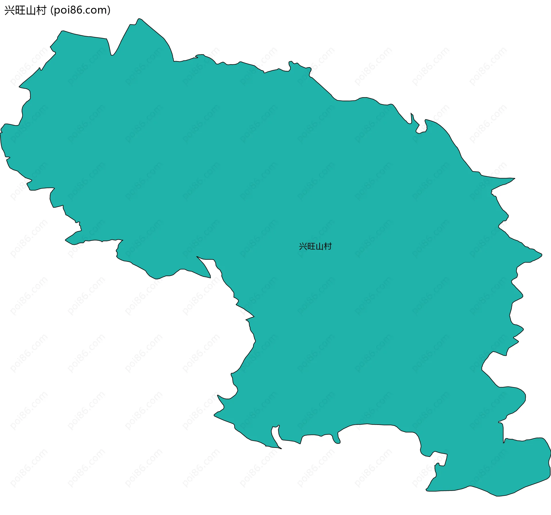 兴旺山村边界地图
