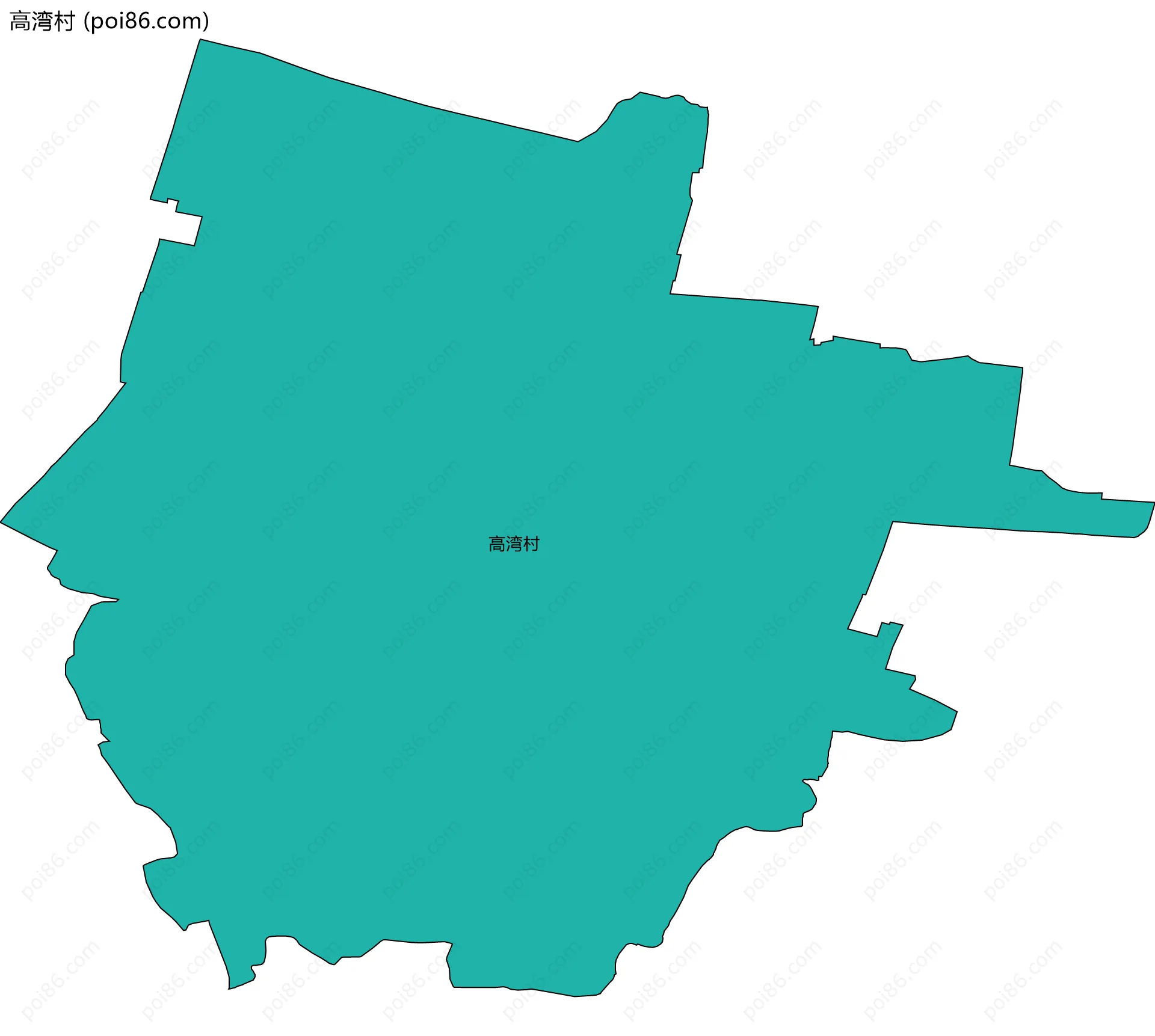 高湾村边界地图