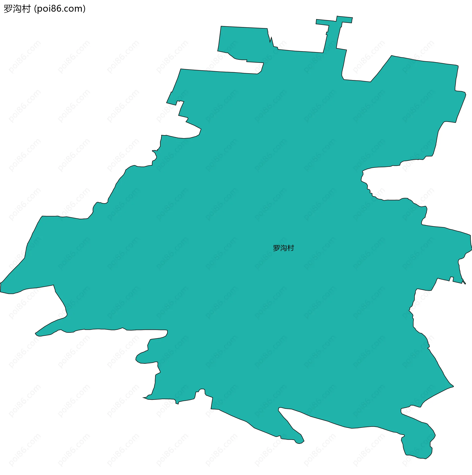 罗沟村边界地图