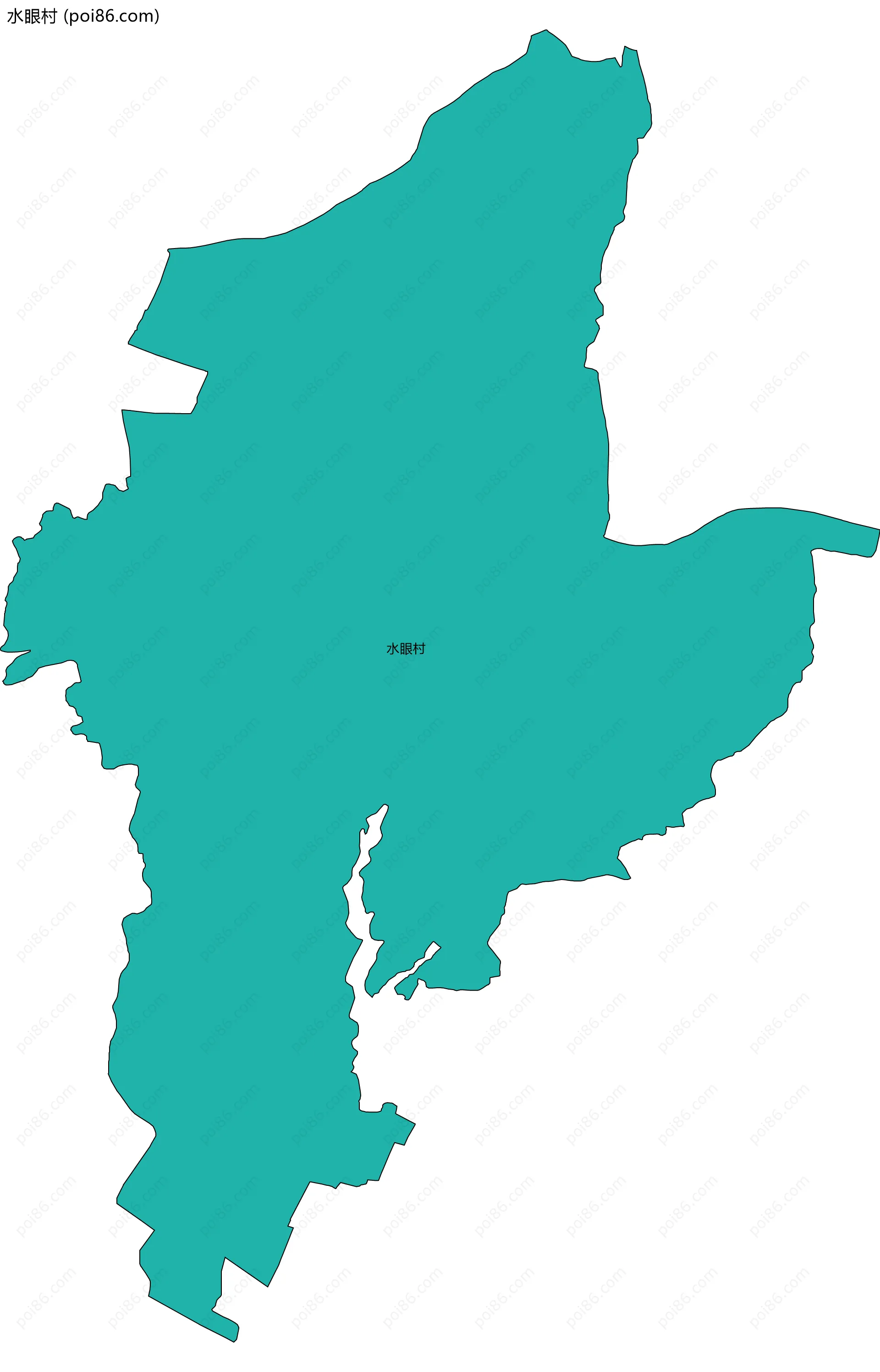 水眼村边界地图