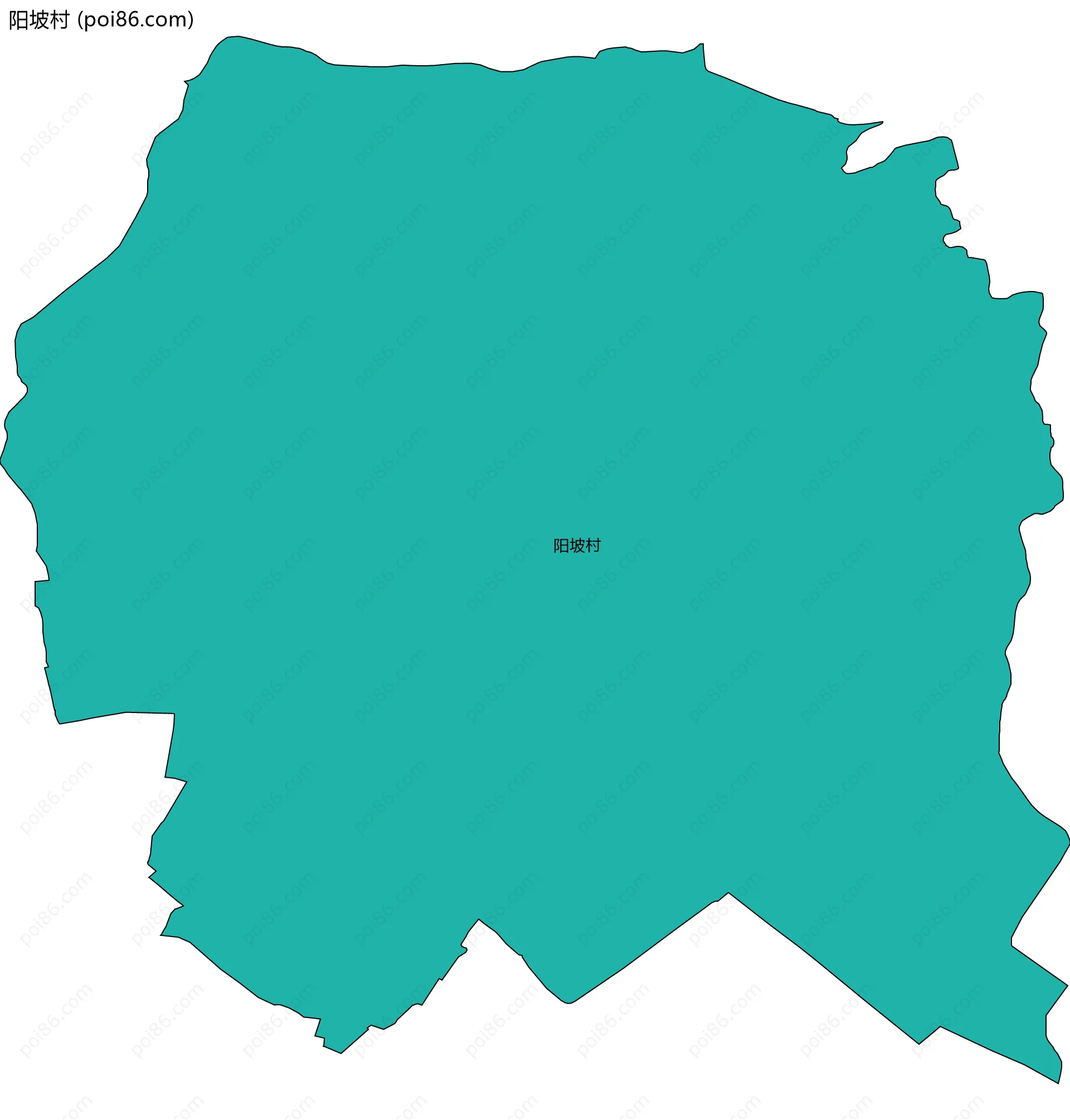 阳坡村边界地图