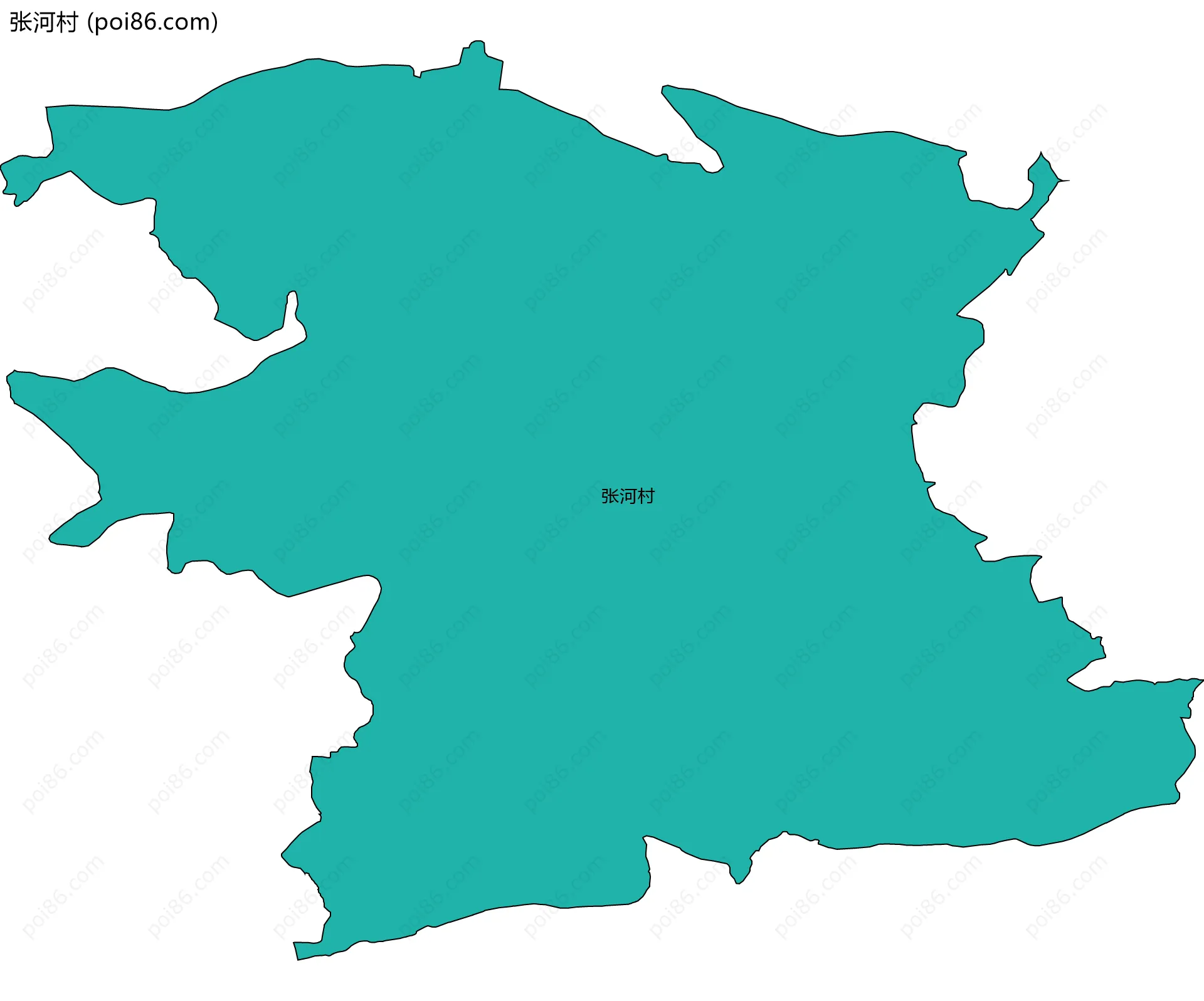 张河村边界地图