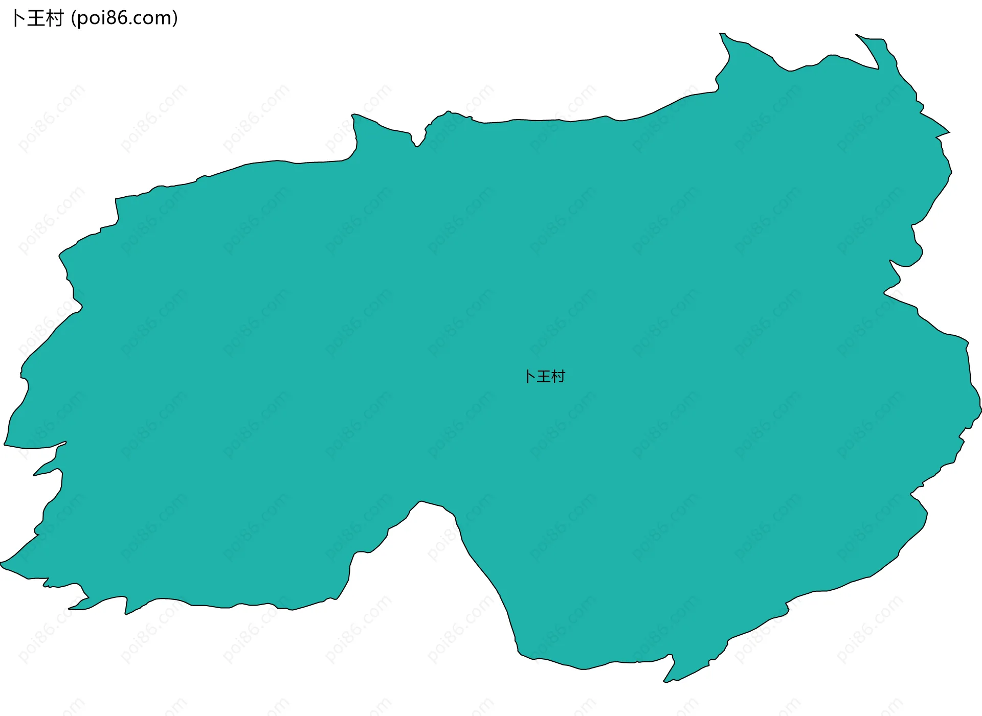 卜王村边界地图