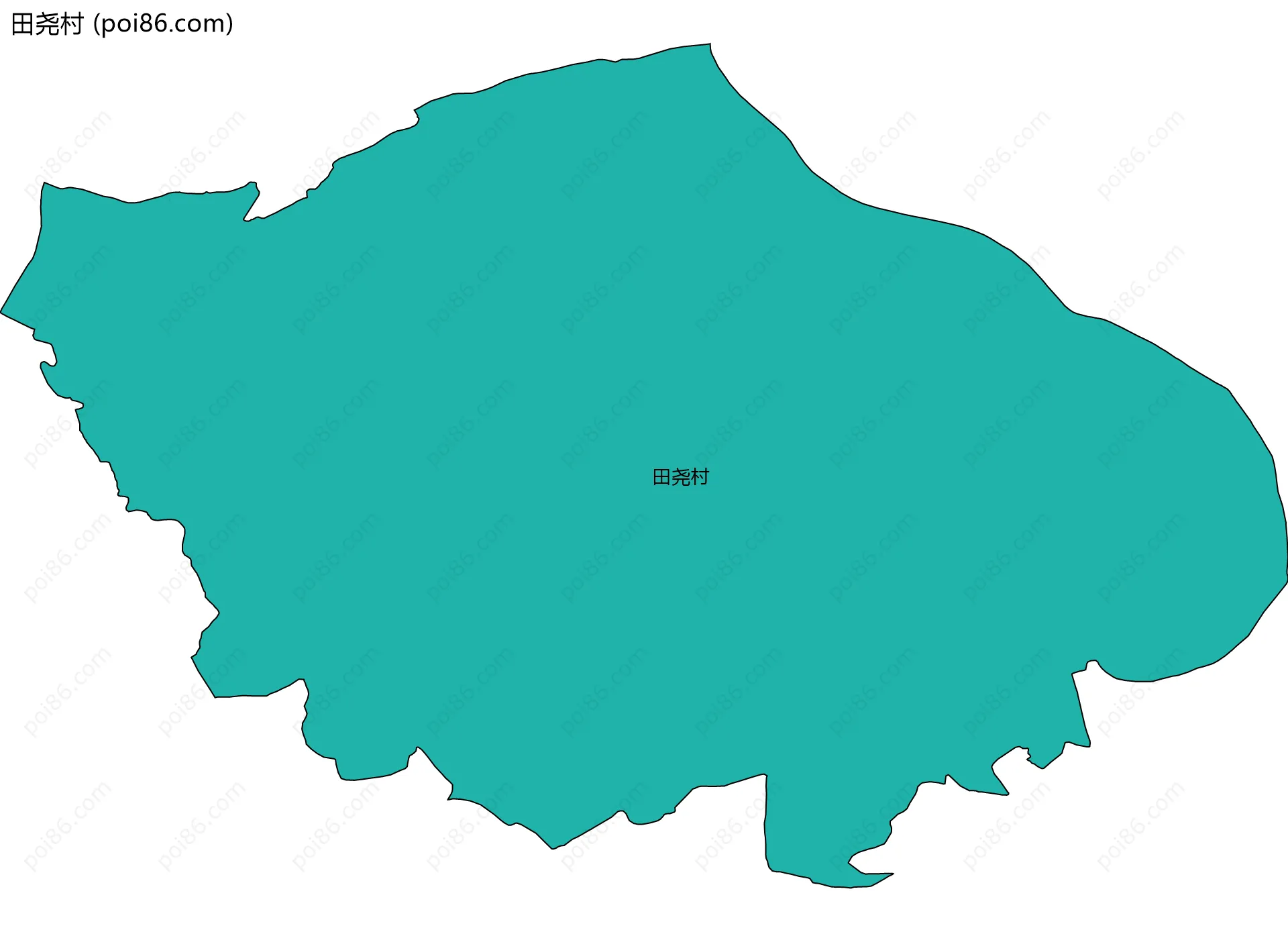 田尧村边界地图