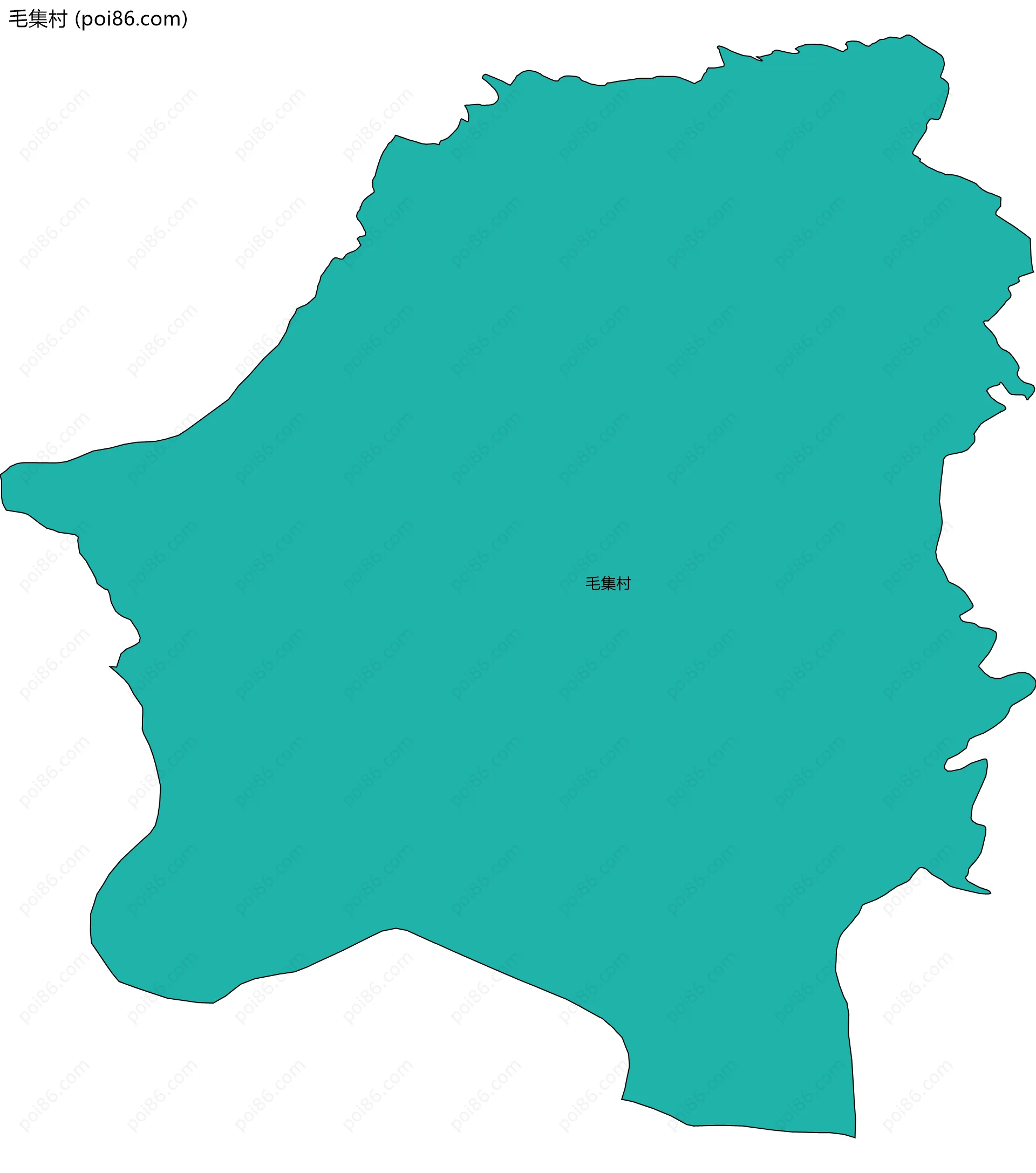 毛集村边界地图