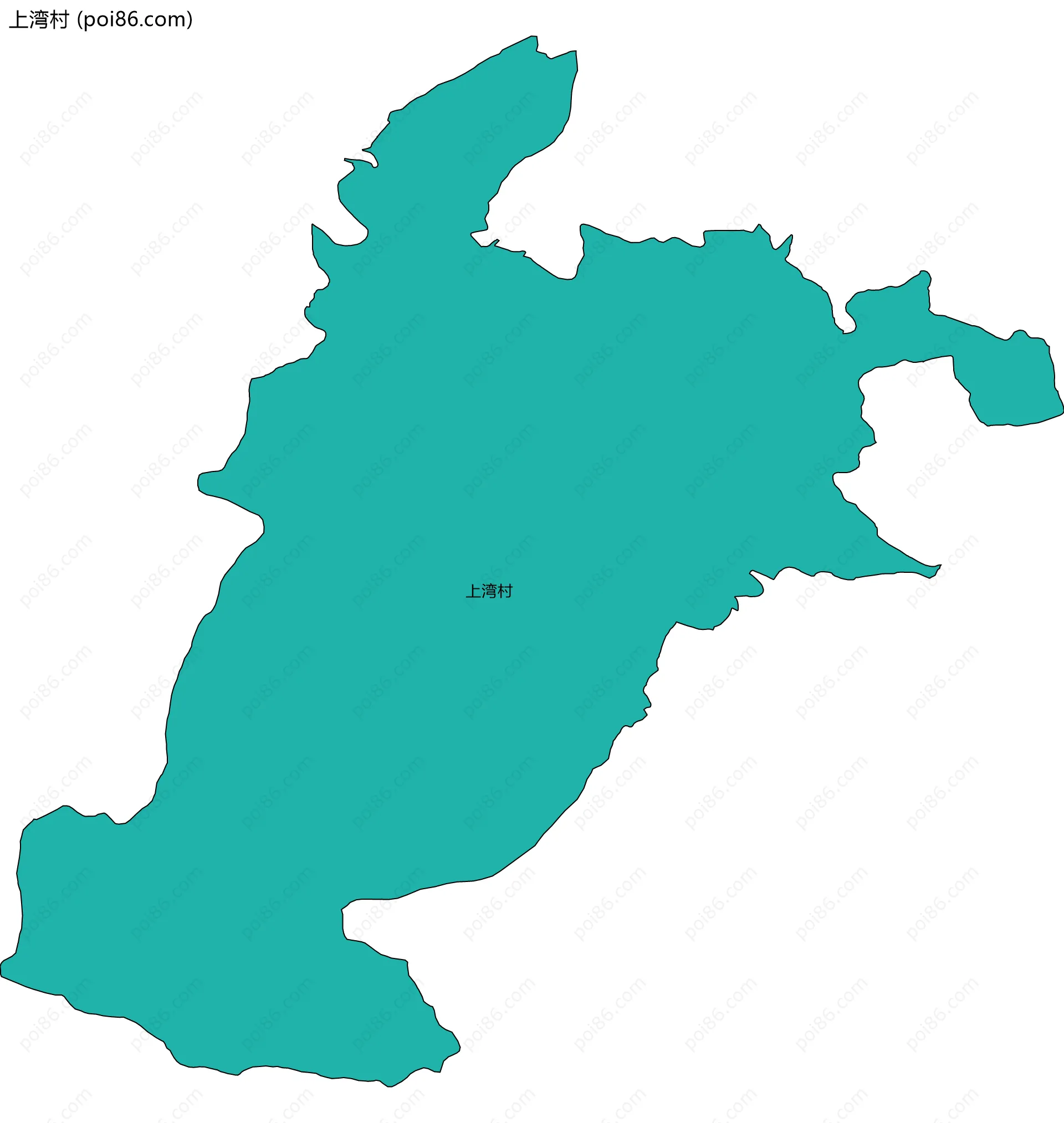 上湾村边界地图