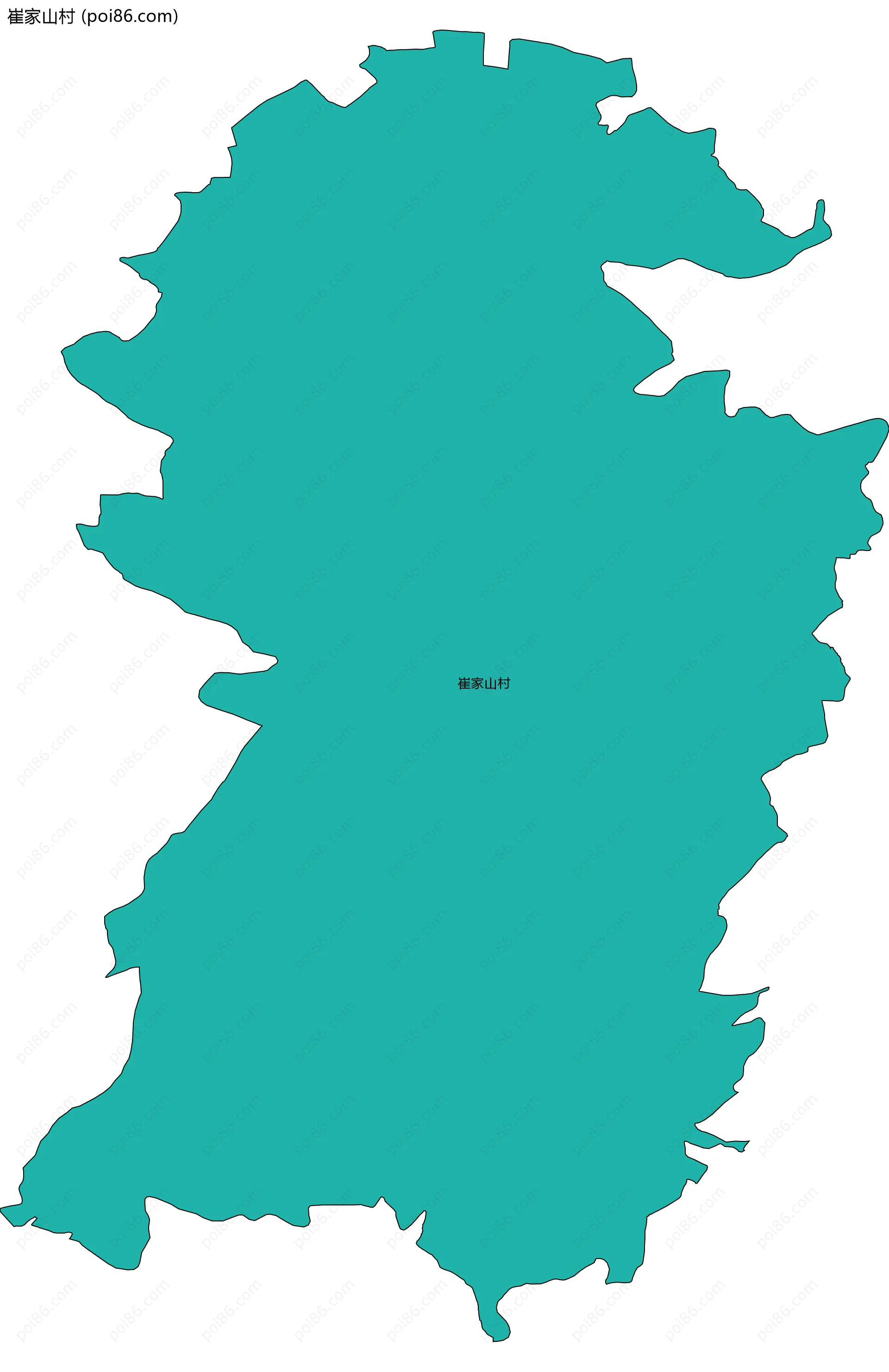 崔家山村边界地图