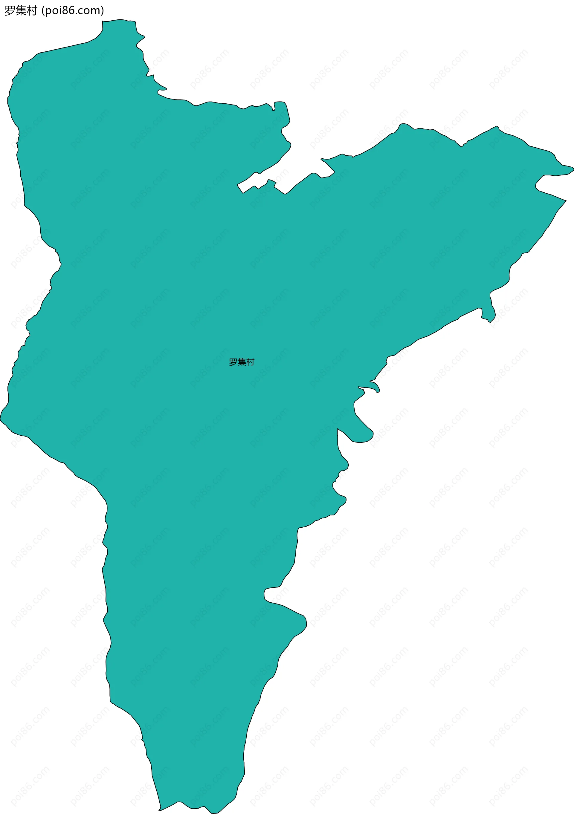 罗集村边界地图