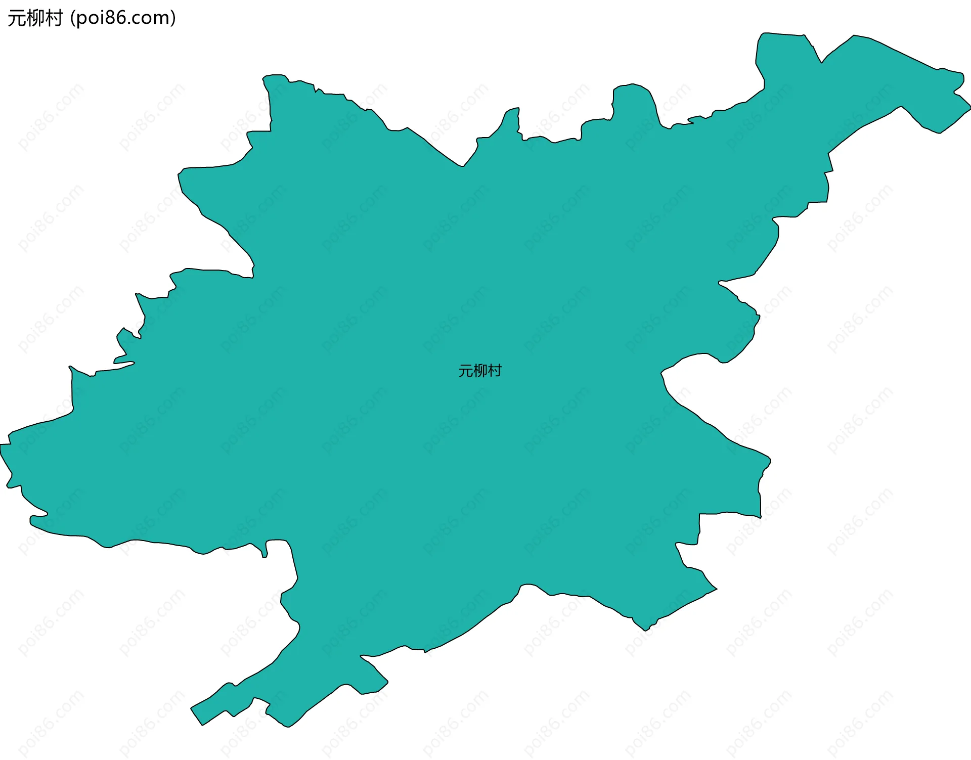 元柳村边界地图