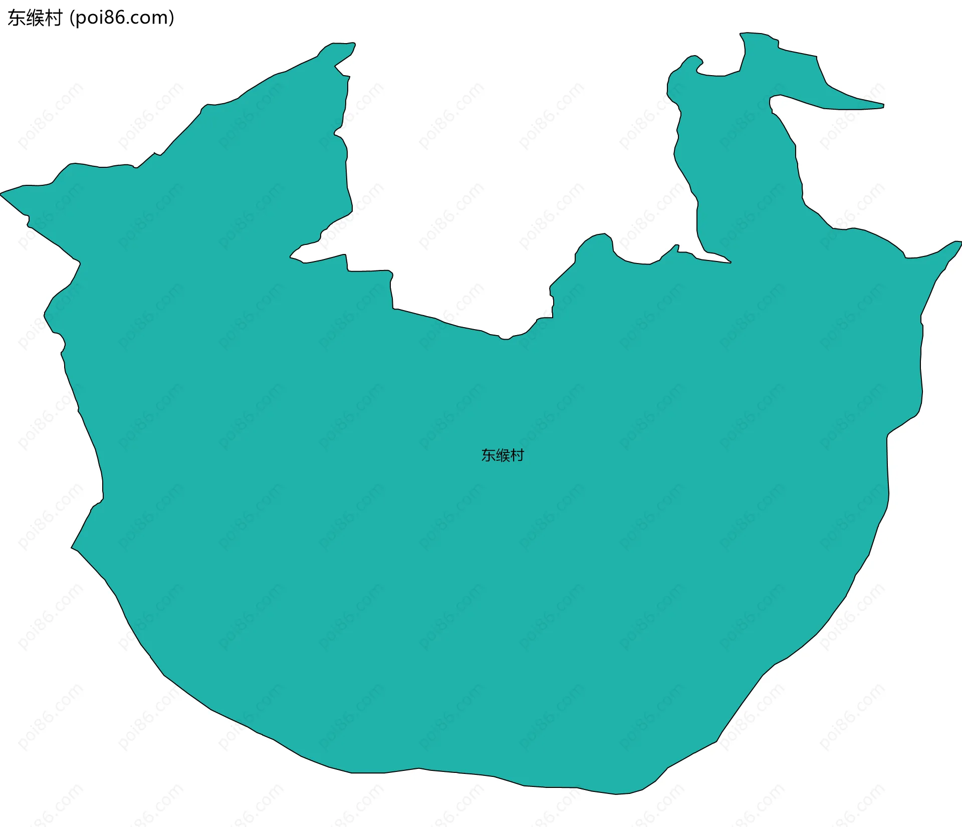 东缑村边界地图