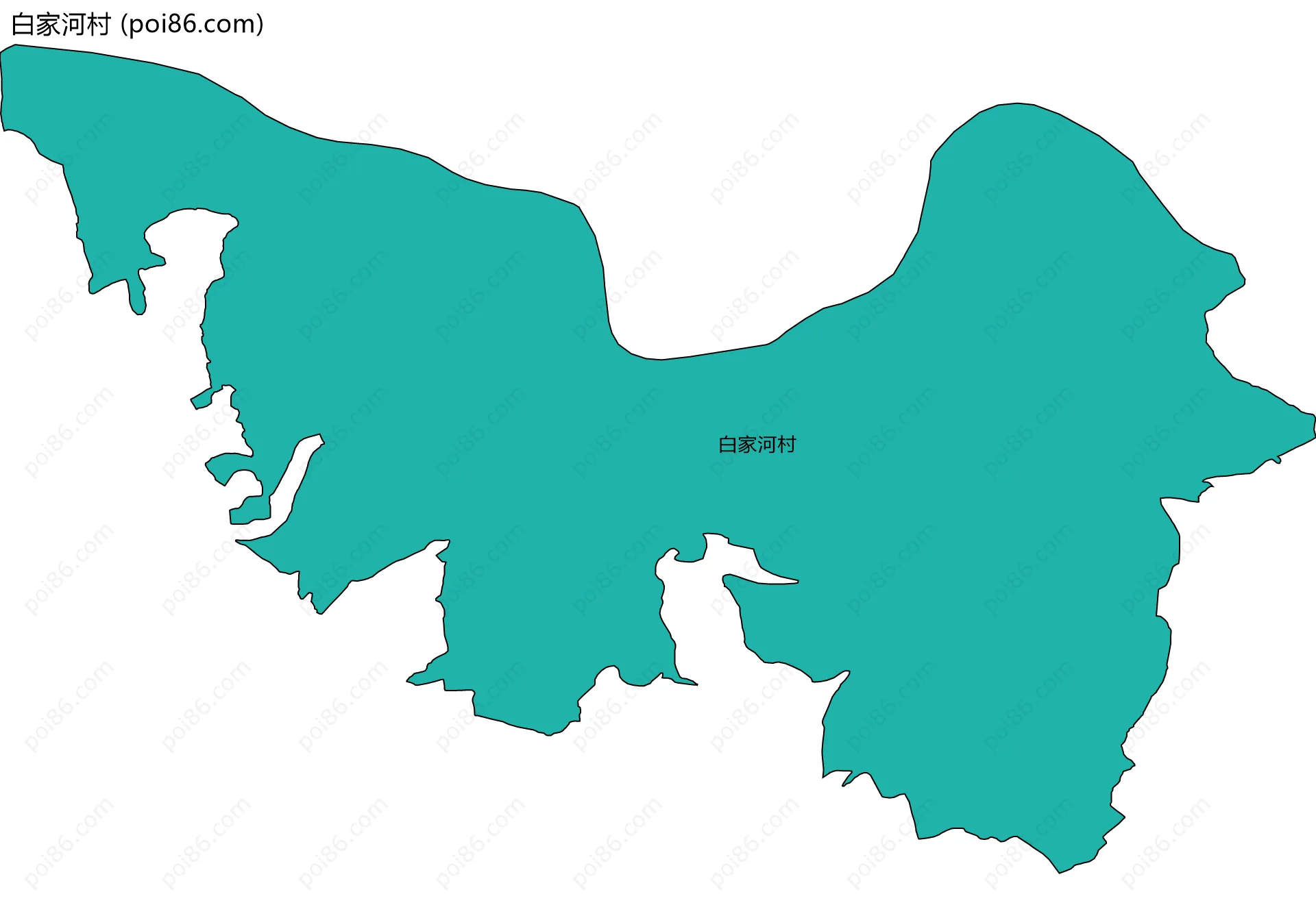 白家河村边界地图