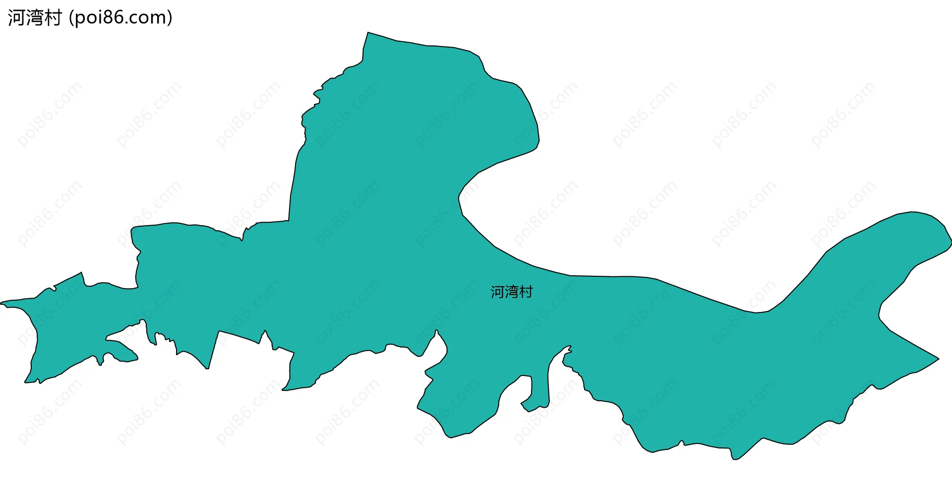 河湾村边界地图