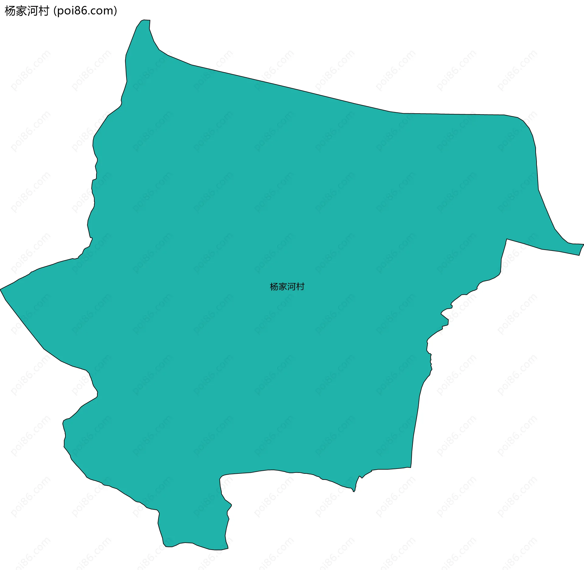 杨家河村边界地图